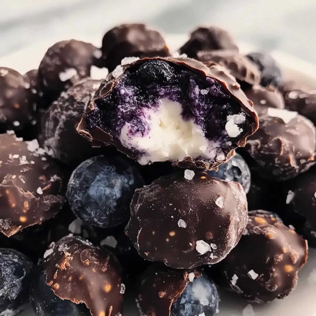 Gefrorene Blaubeer-Joghurt-Clustern für gesunde Snacks