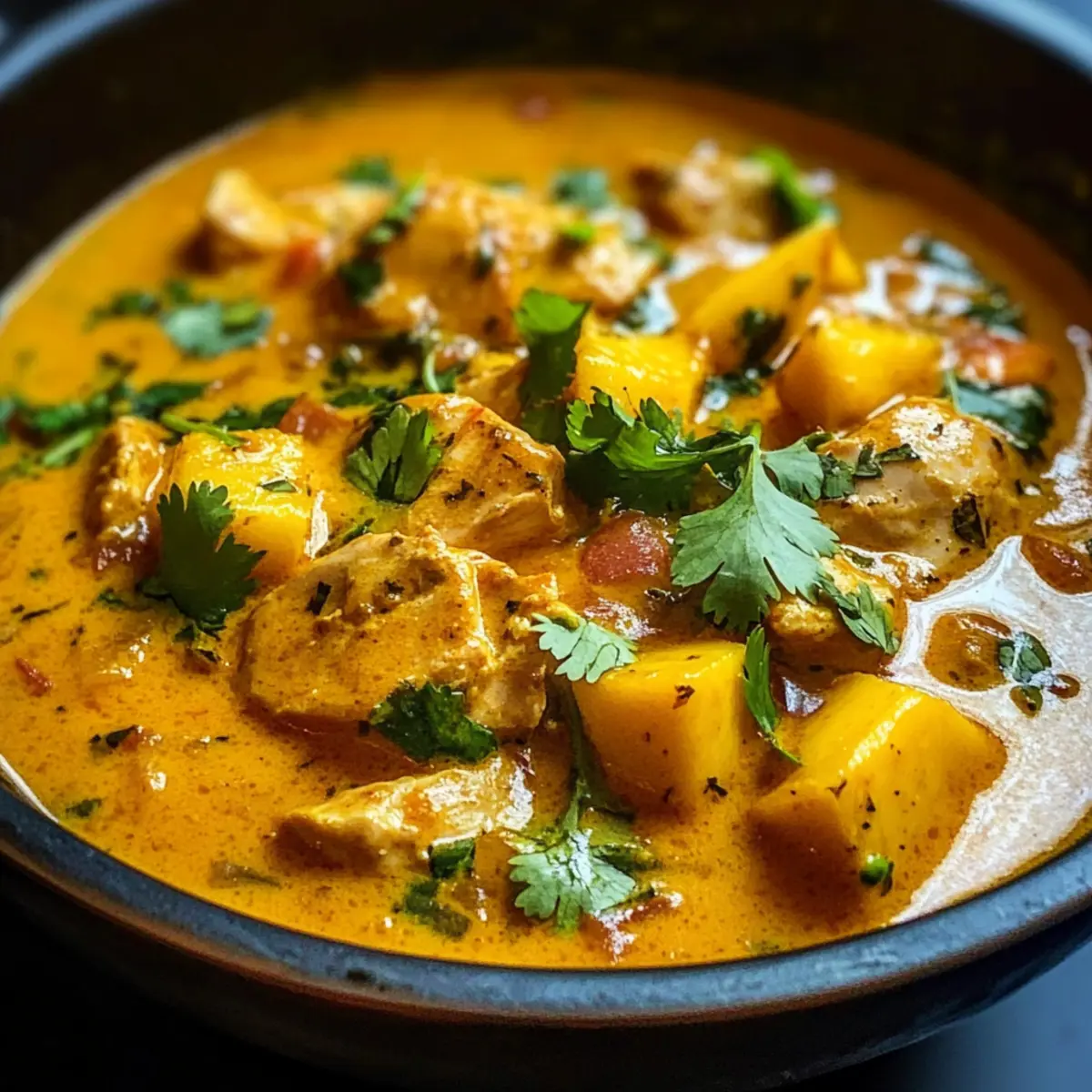 Mango-Hühnchen-Curry für tropische Genüsse