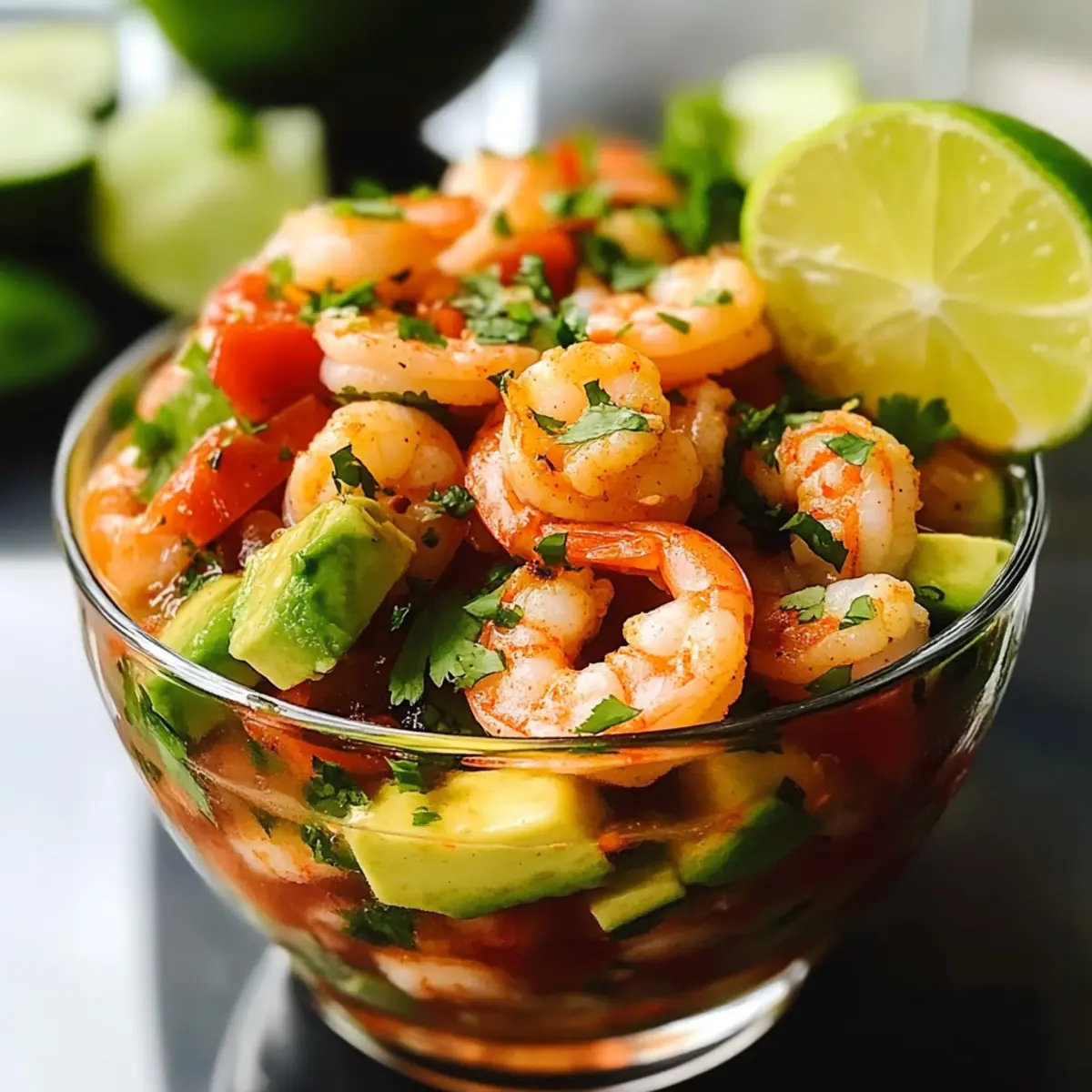 Mexikanischer Garnelencocktail mit Avocado & Limette