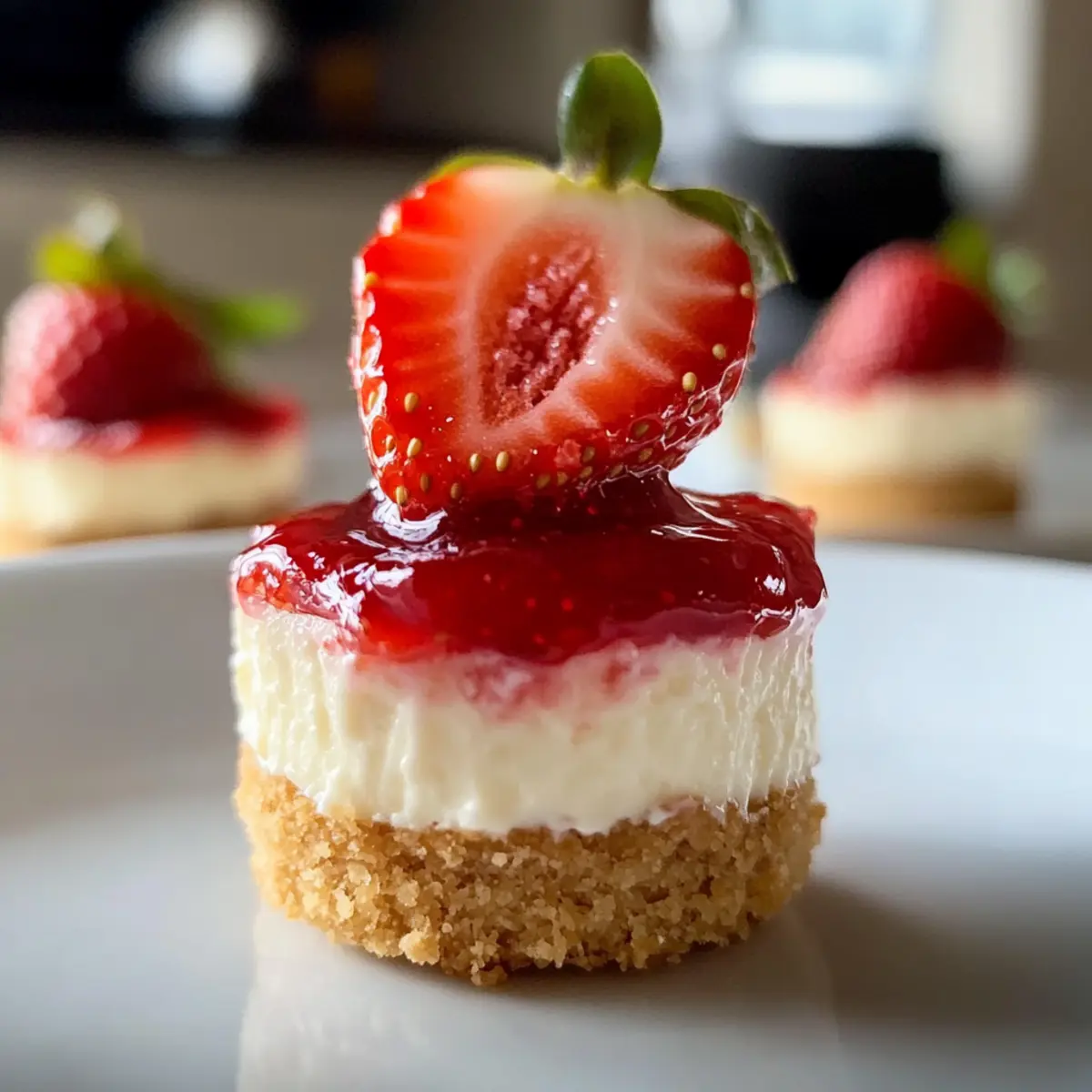 Mini Valentinstag Käsekuchen Bissen einfach genießen