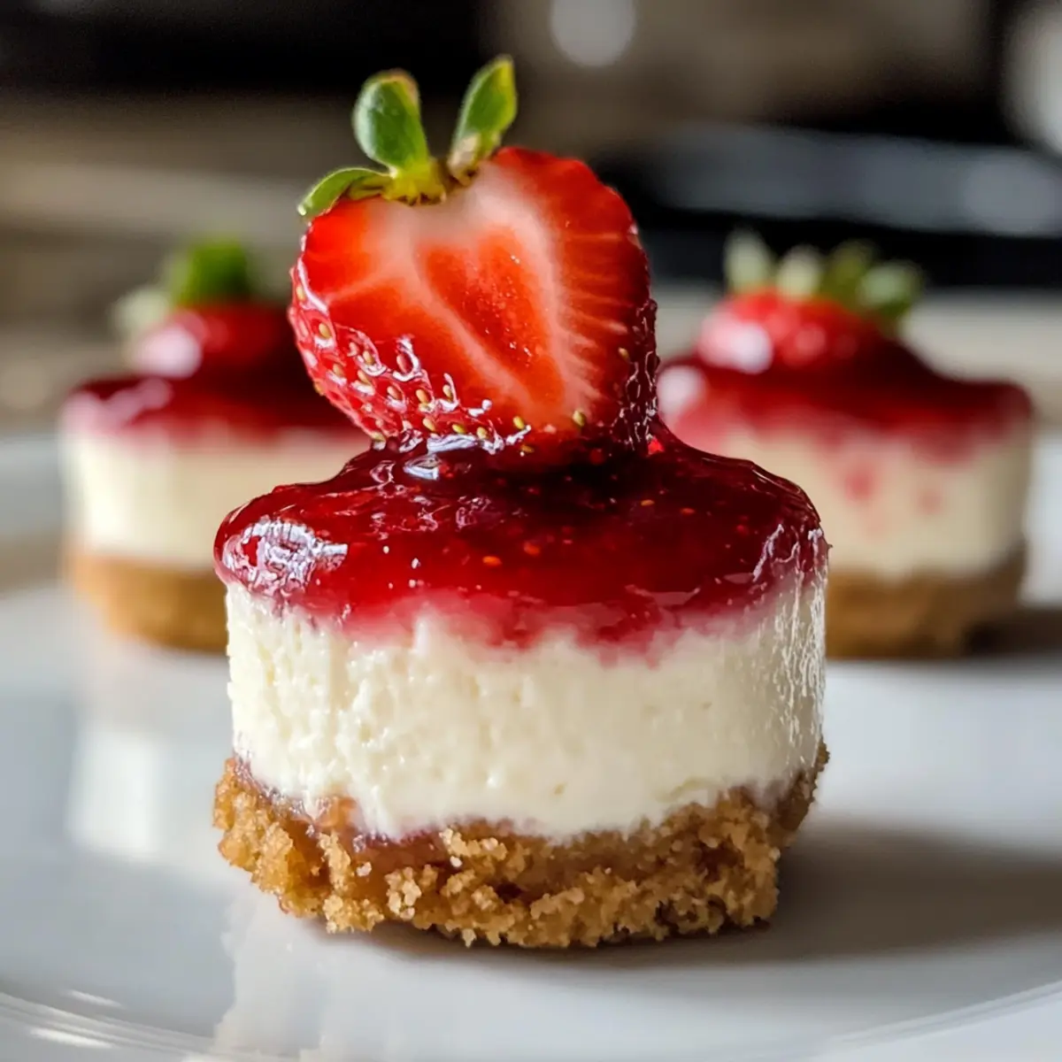 Mini Valentinstags-Käsekuchen-Bissen zum Verlieben