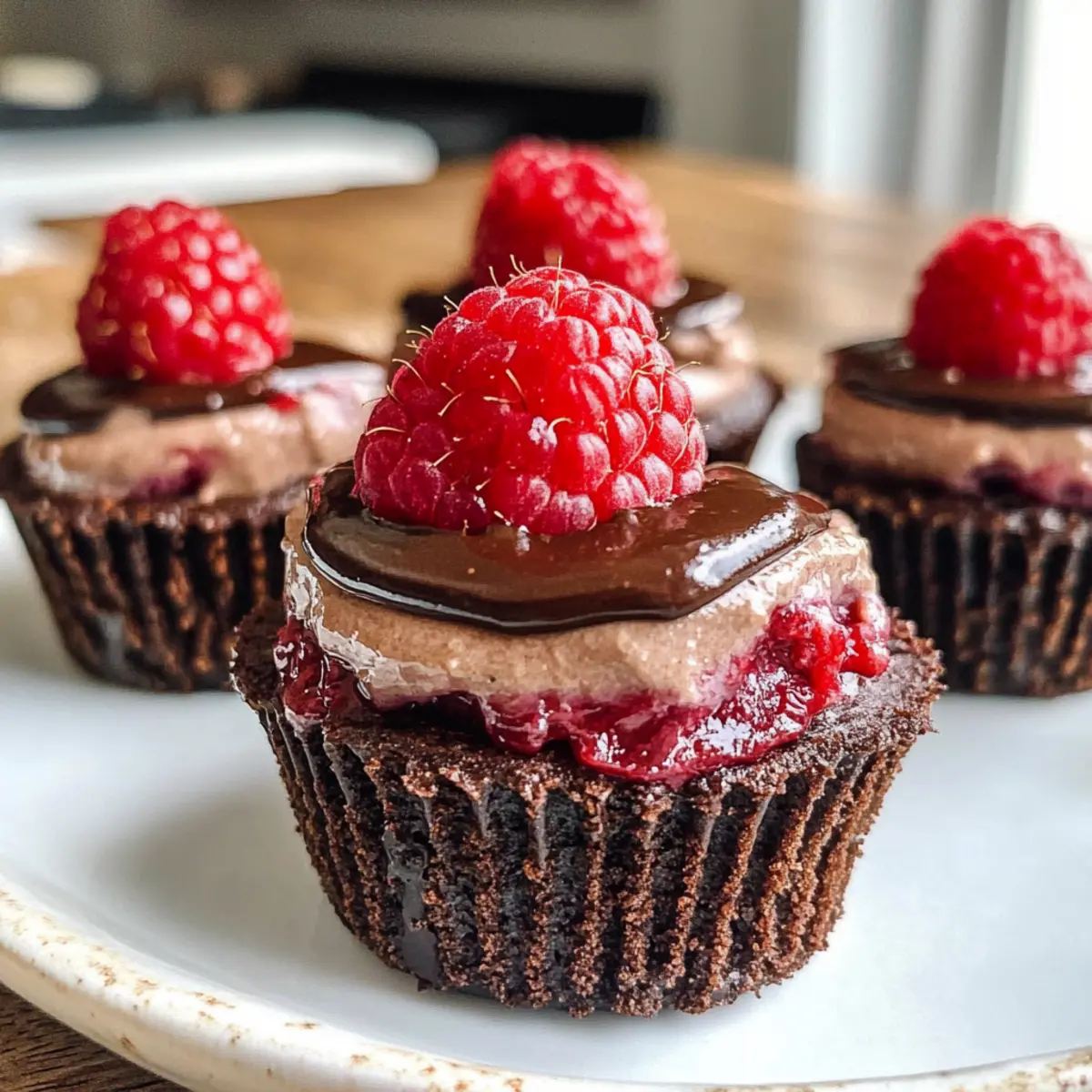 Keine Backen Himbeer-Schokoladen-Mousse-Becher für dich