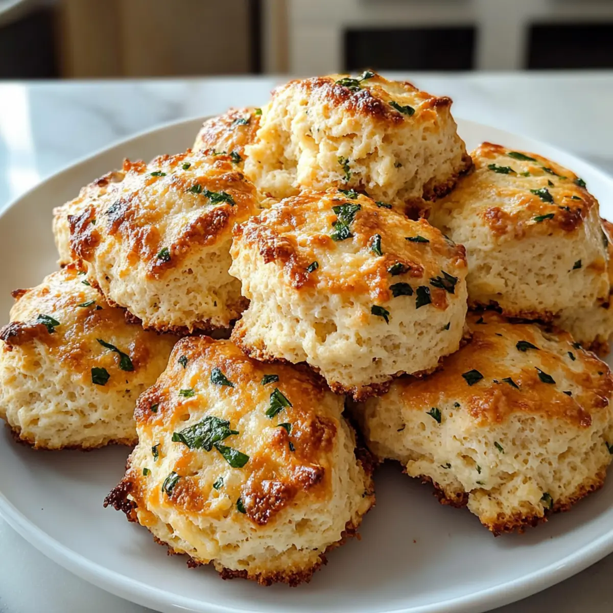 Herzhafte Knoblauch-Parmesan-Scones für Frühstückspaare