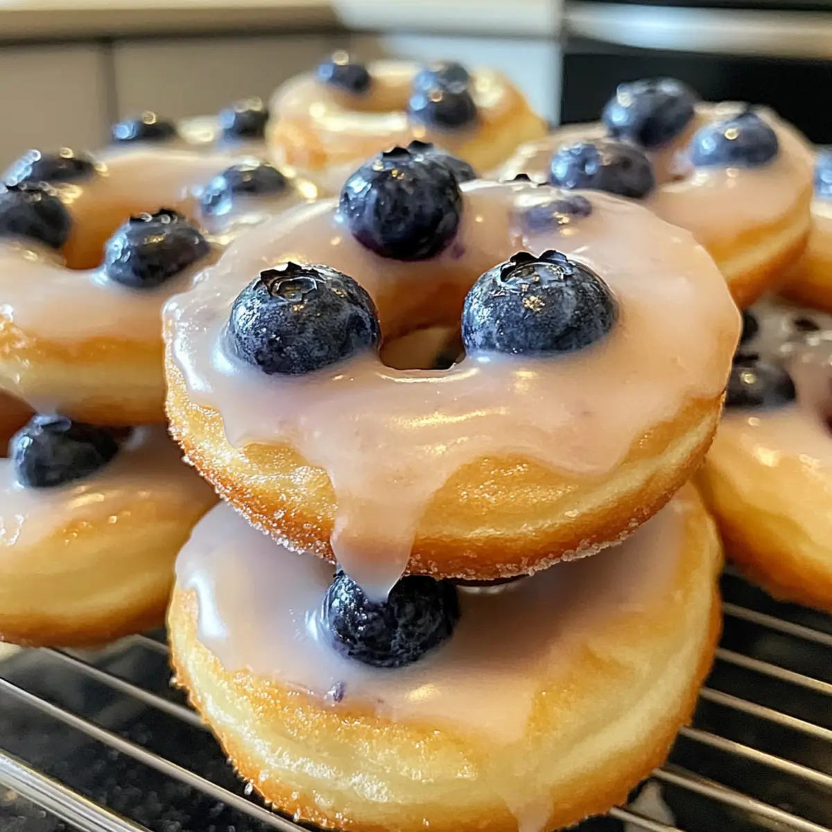 Weiche gebackene Heidelbeeren Donuts für jeden Tag