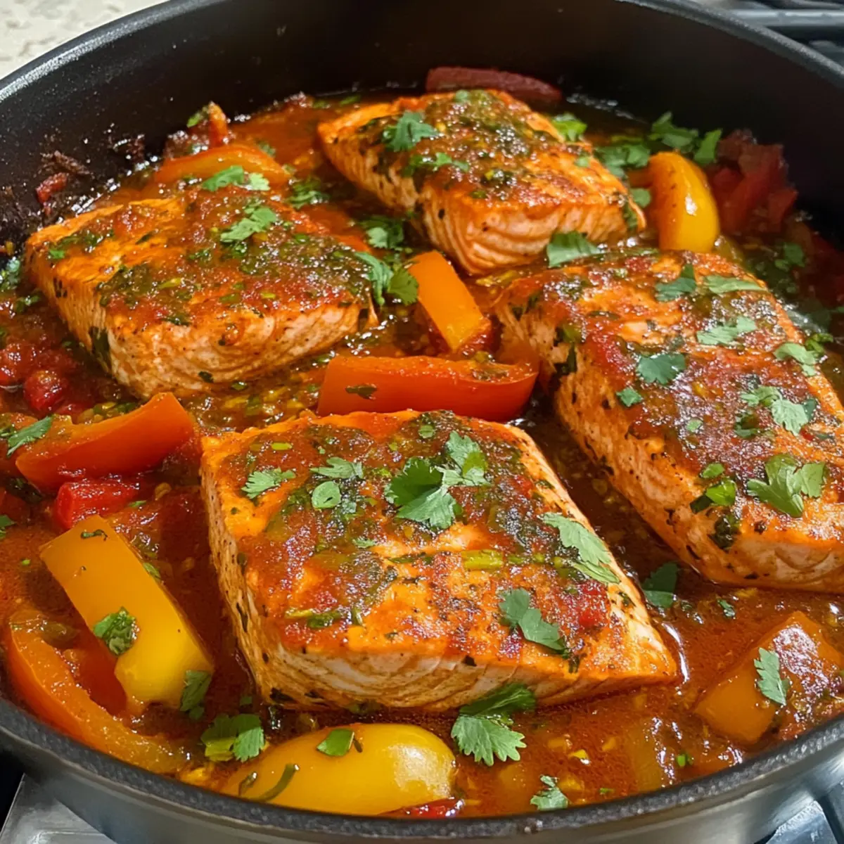 Würzige marokkanische Fische in reichhaltiger Soße