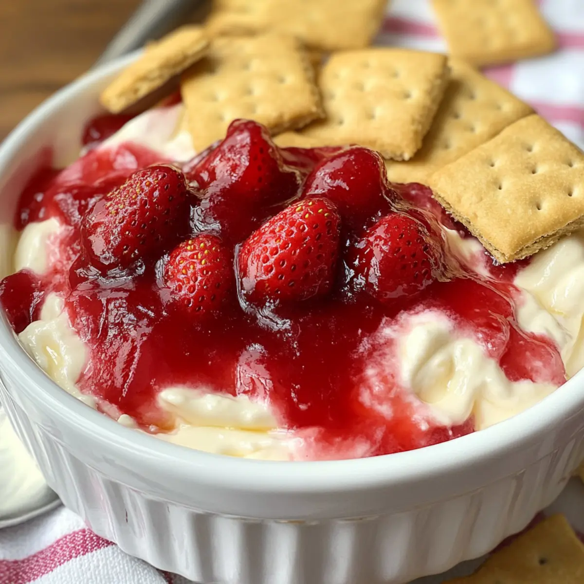 Erdbeer-Käsekuchen-Dip: Cremiger Genuss ohne Backen