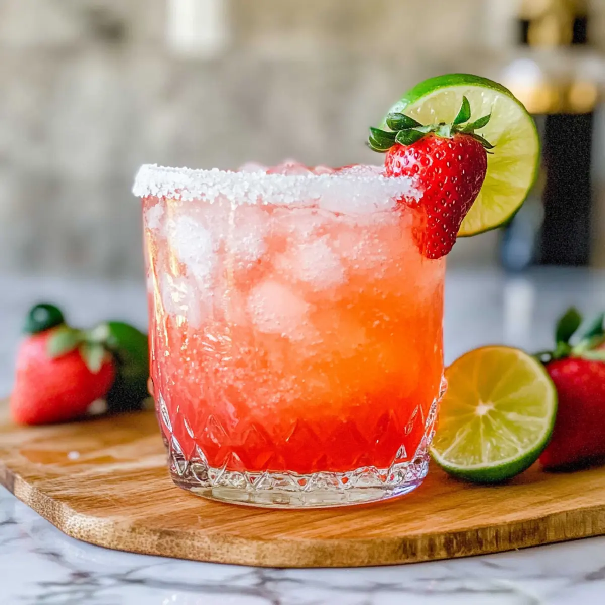 Erdbeer-Limette-Mocktail-Margarita zum Verlieben