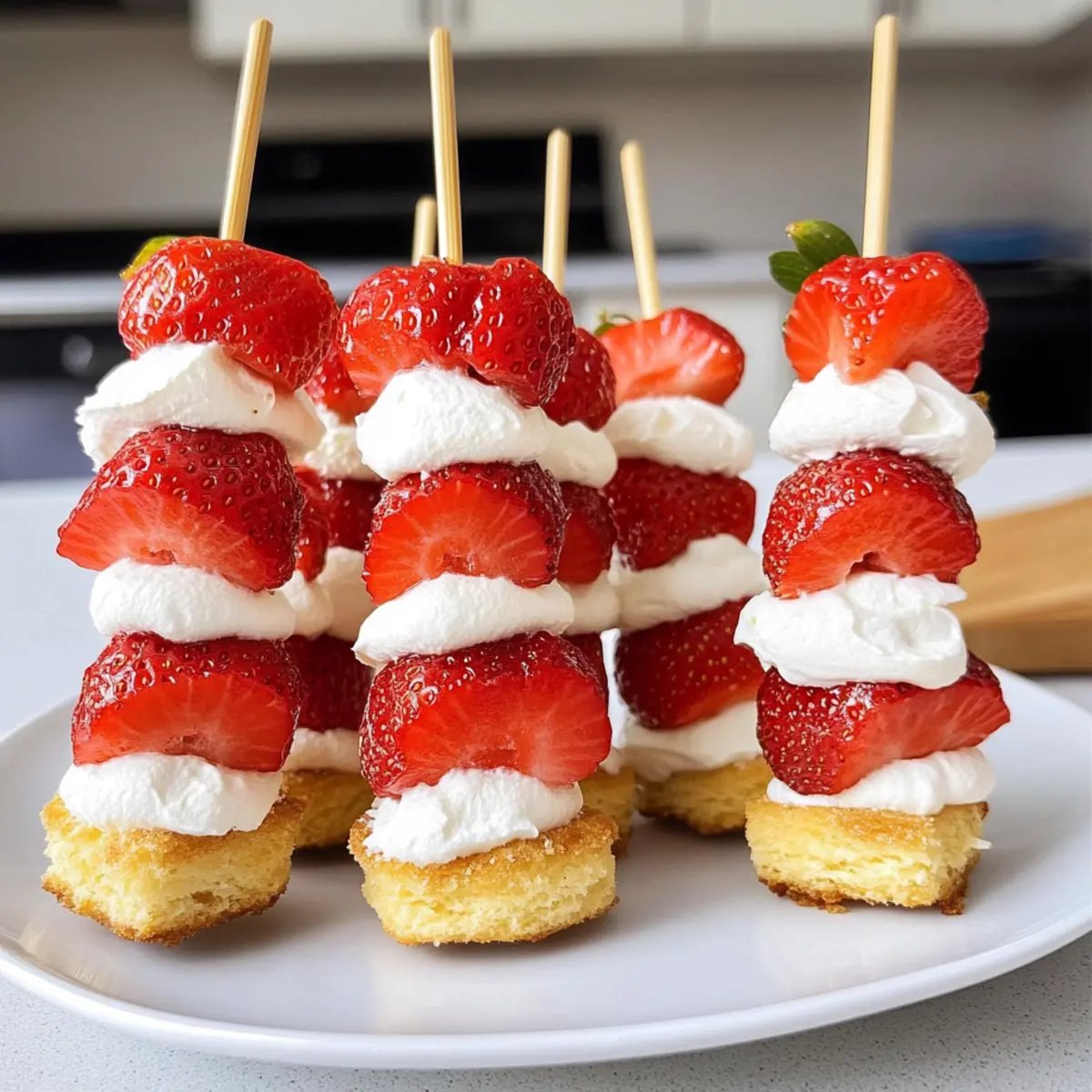 Erdbeer-Shortcake-Kabobs schnell und einfach zubereiten