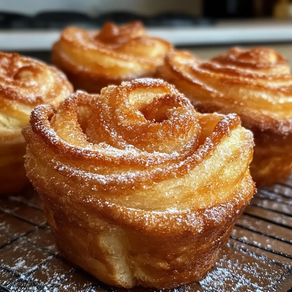Valentinstag köstliche Cruffins mit Zimt backen