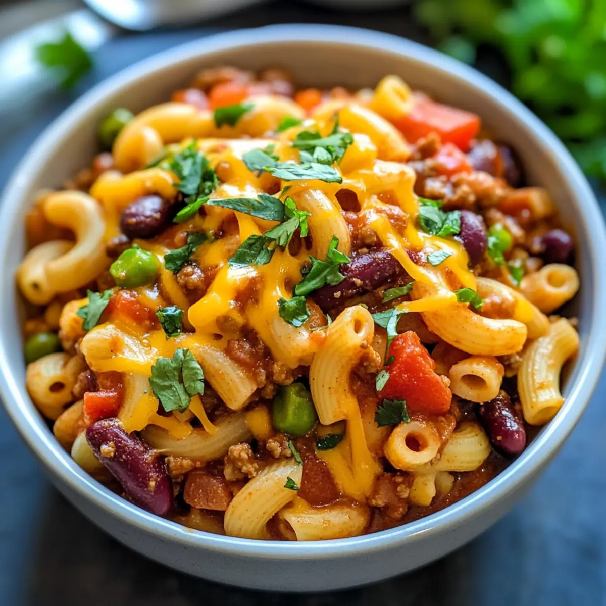 Vegetarisches Chili Mac in 30 Minuten zubereiten