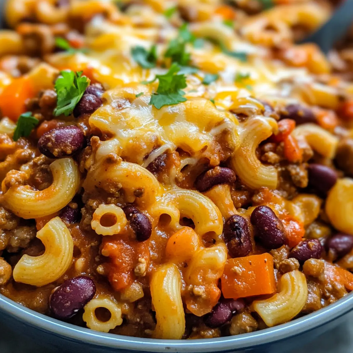 Schnelles Vegetarisches Chili Mac für die ganze Familie