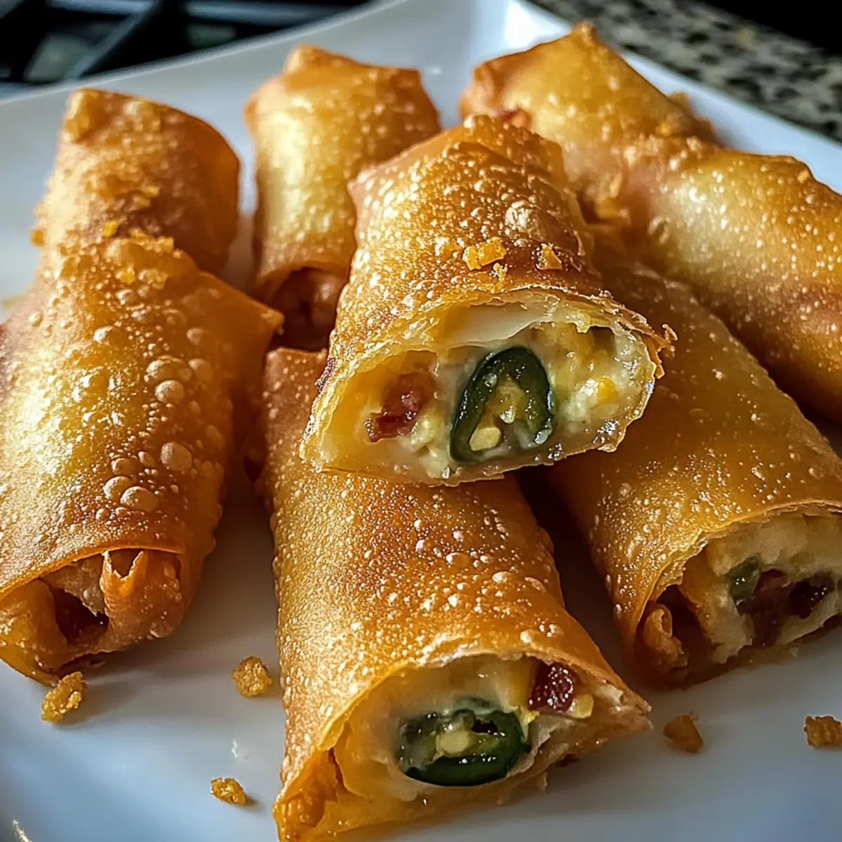 Bacon Jalapeño Popper Frühlingsrollen – Partyknaller!