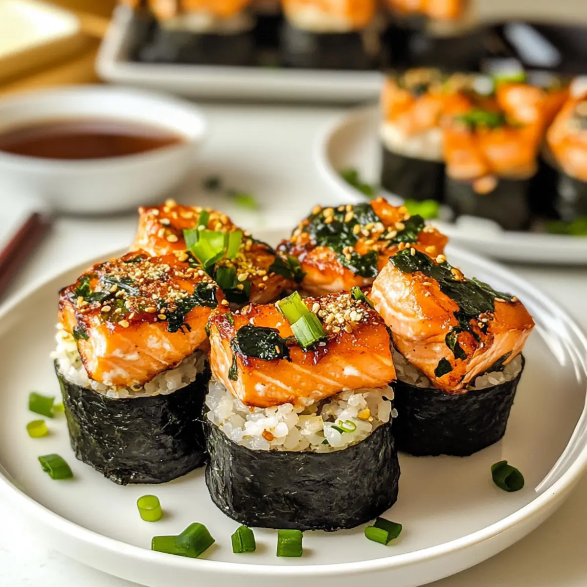 Gebratene Lachs Sushi Becher – Der leckere Trend Snack
