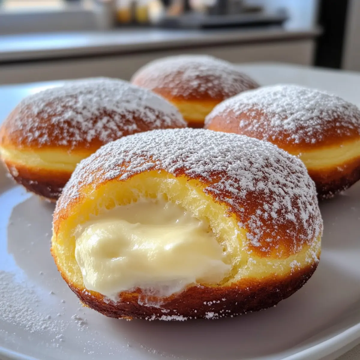 Saftige Bomboloni Cream Donuts selbstgemacht