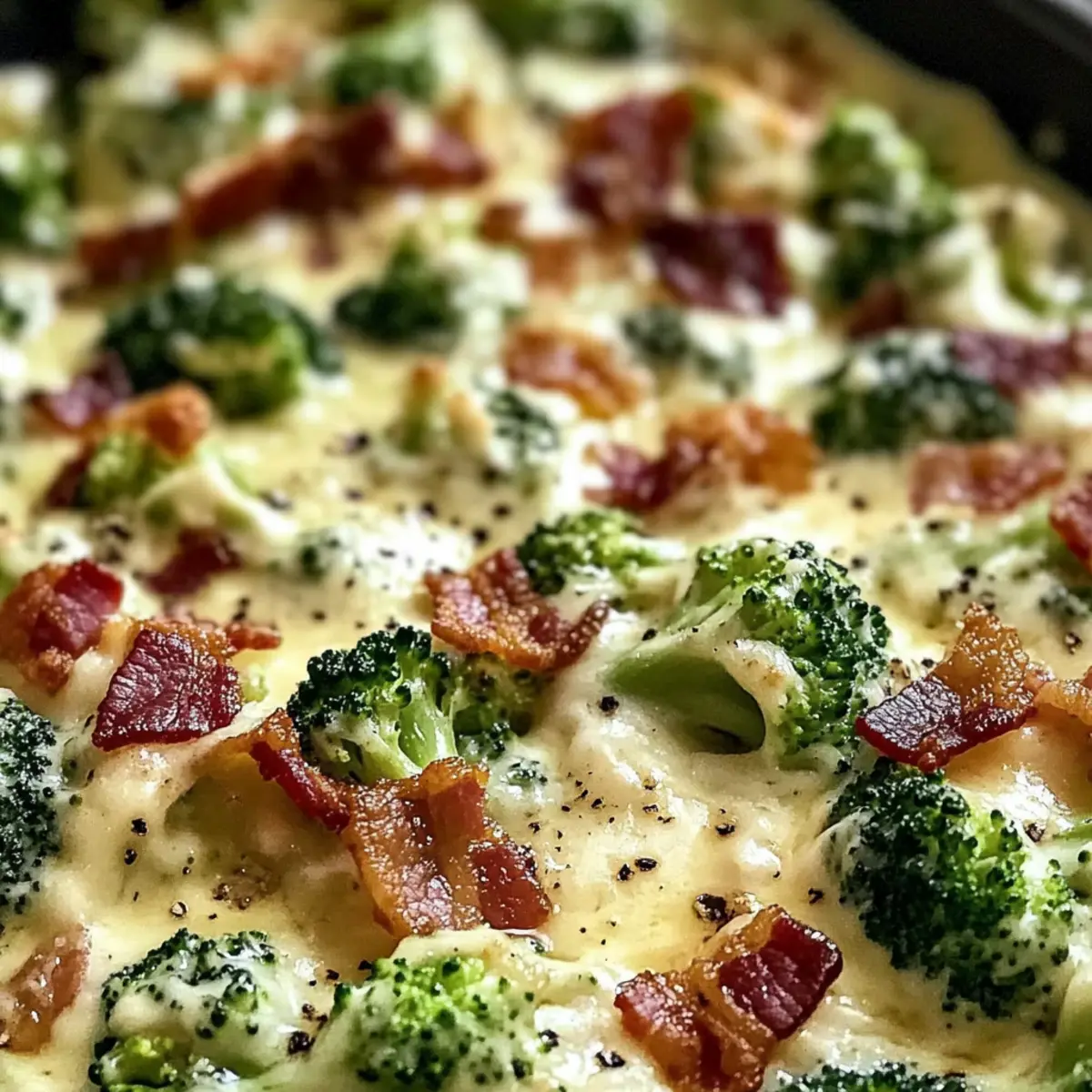 Brokkoli & Speck in cremiger Käsesoße genießen