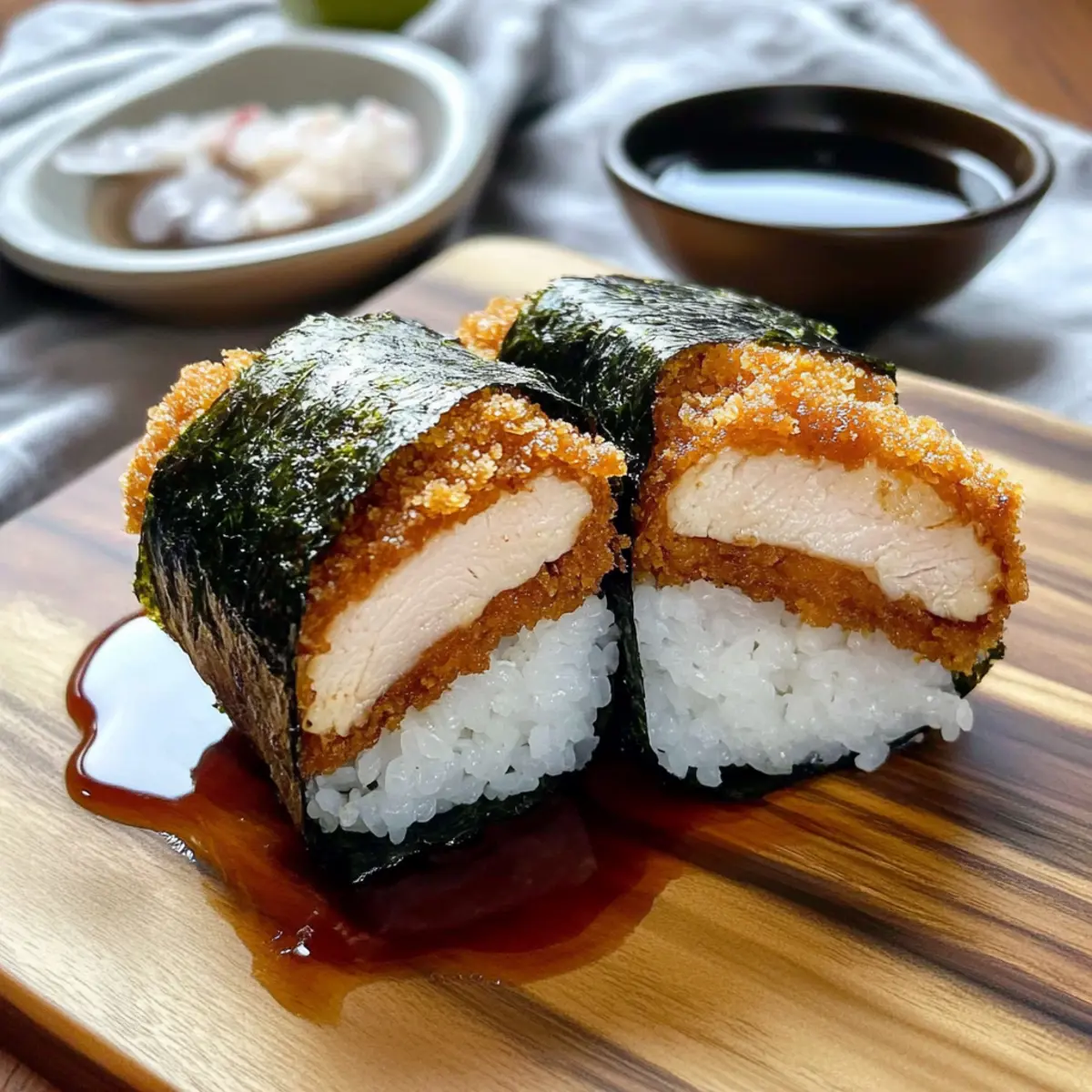 Hähnchen Katsu Musubi – Knusprige Sushi-Leckerei