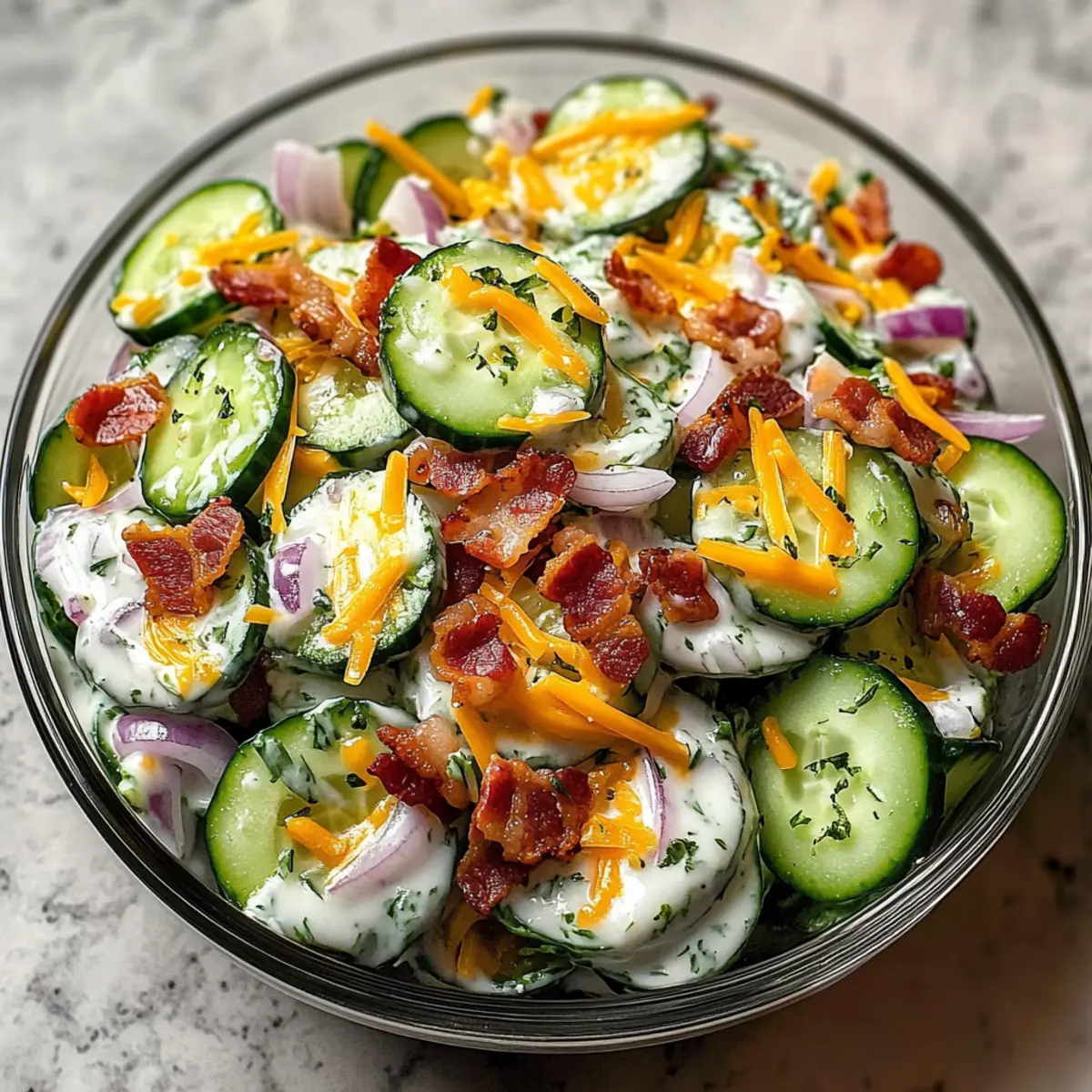 Klassischer Gurken-Ranch-Cracker-Salat einfach gemacht