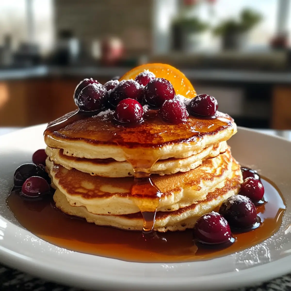 Cranberry Orange Ricotta Pfannkuchen für dein Frühstück