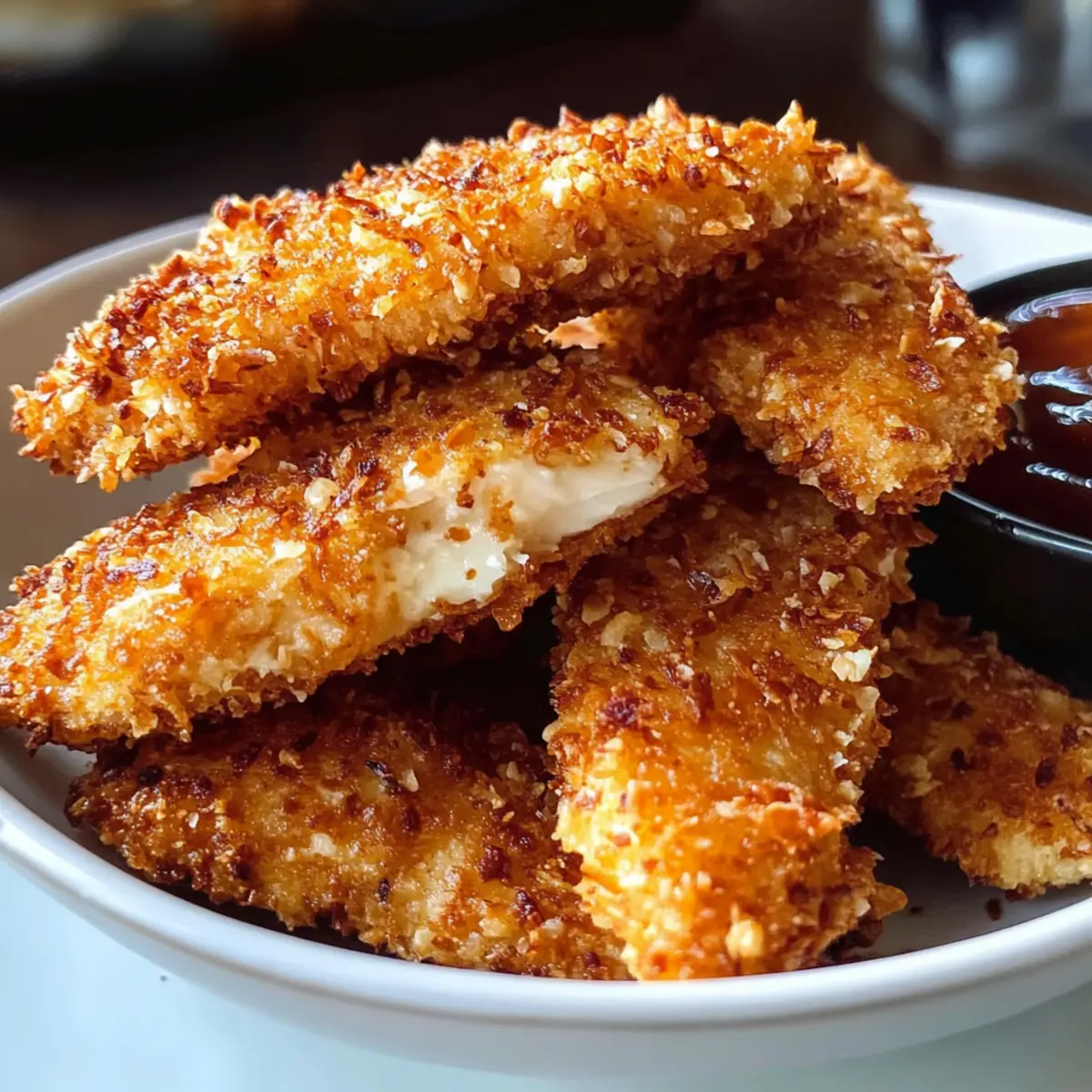 Knusprige Kokosnuss-Hühnchenstreifen für die ganze Familie