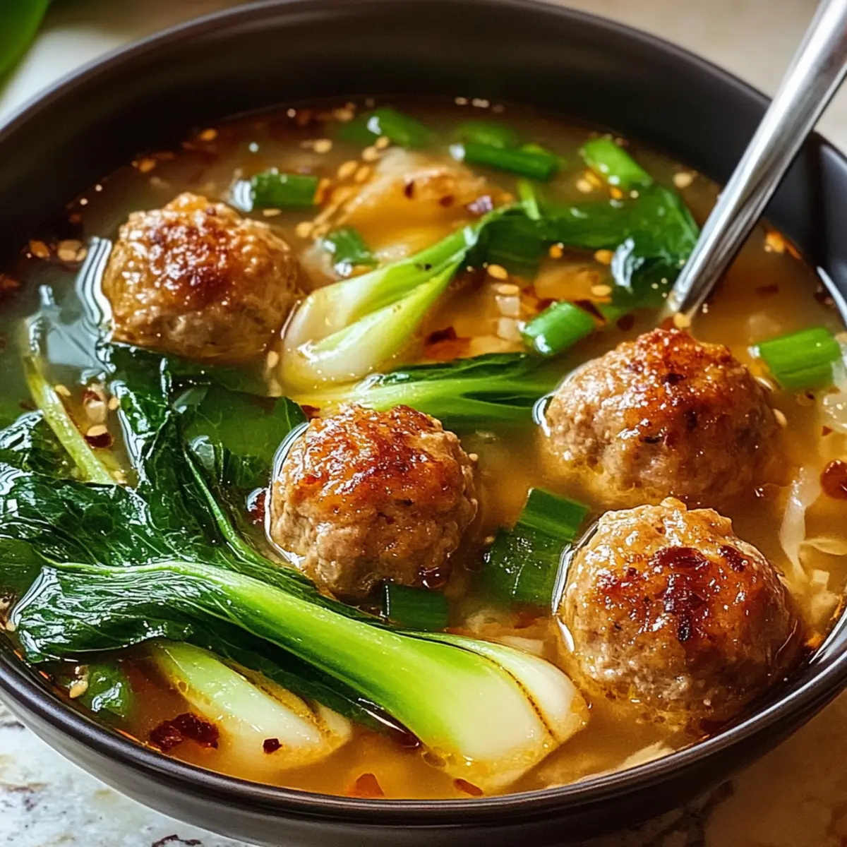 Ingwer-Hühnchen-Frikadellensuppe für gemütliche Abende