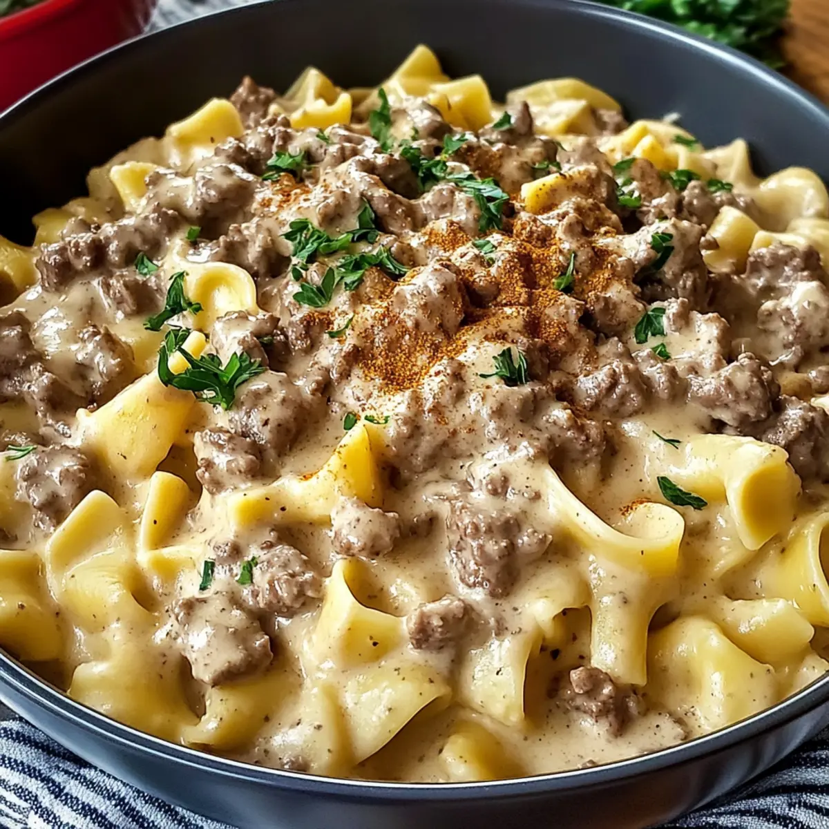 Hamburger Helfer Rindfleisch Stroganoff schnell gemacht