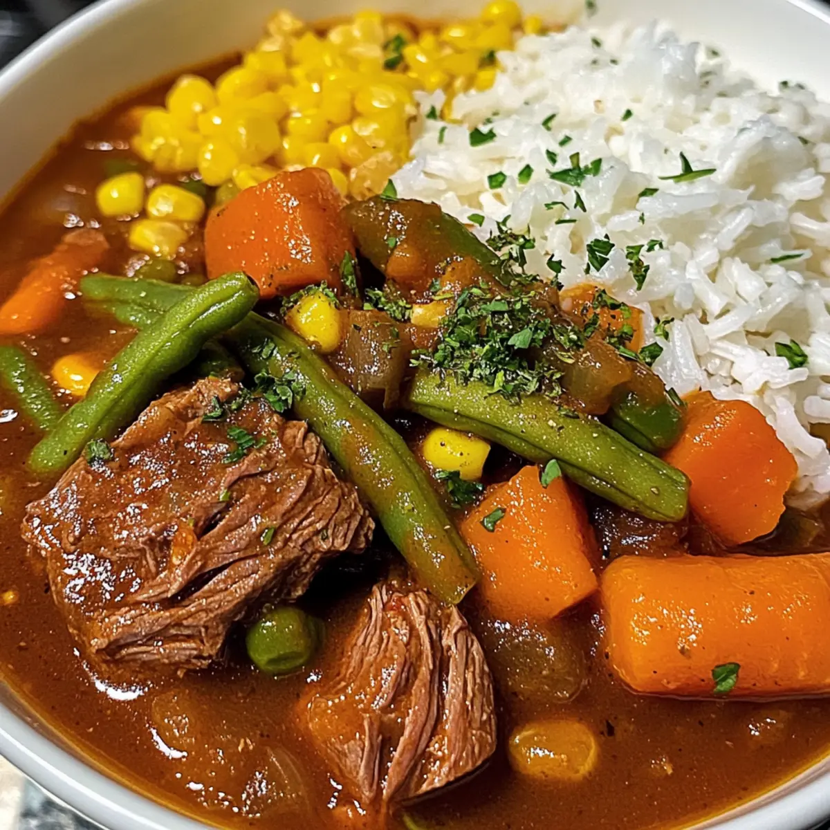 Herzhafter Rindfleischeintopf-Schüssel für gemütliche Abende