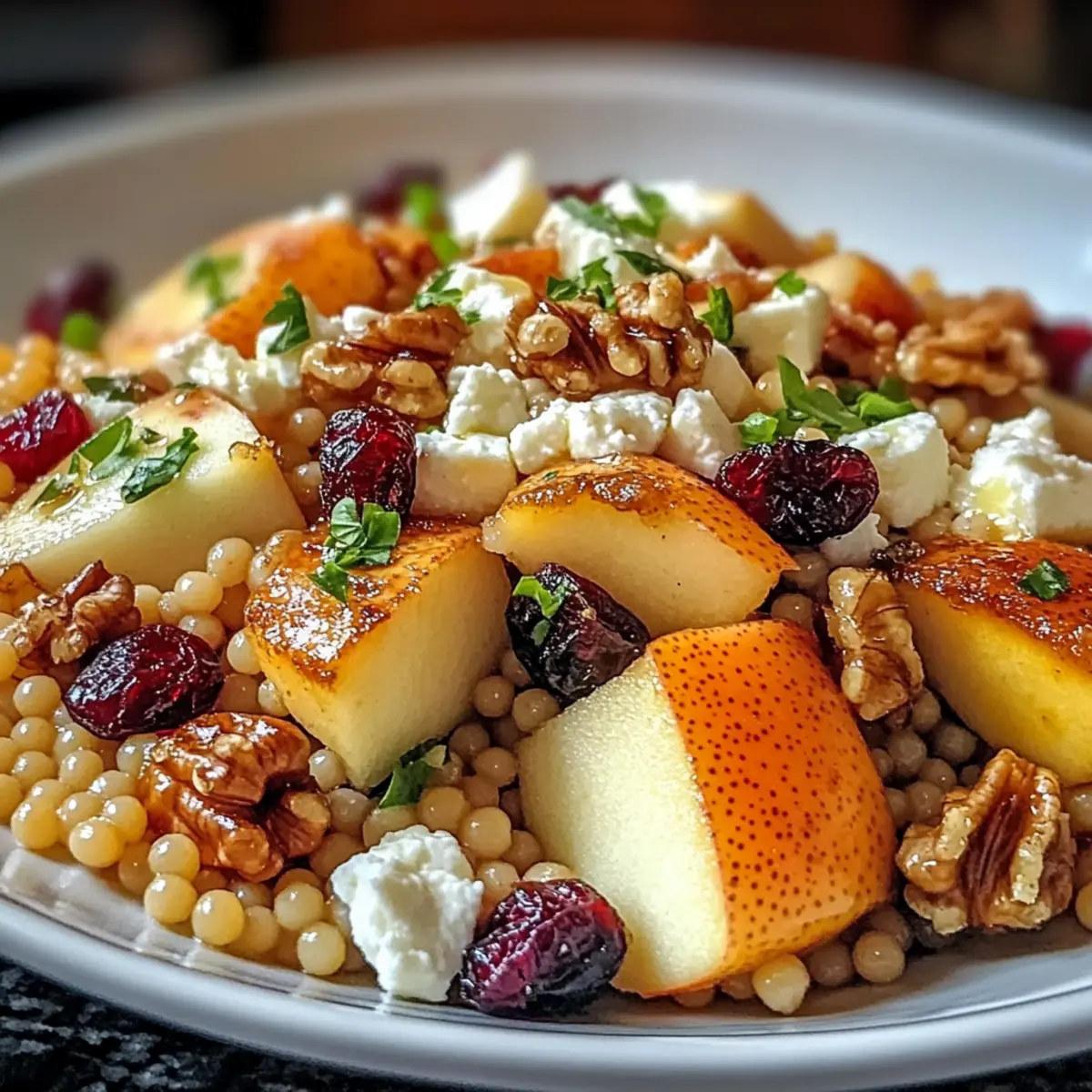 Honig Herbst Perlen Couscous Salat für den perfekten Herbst