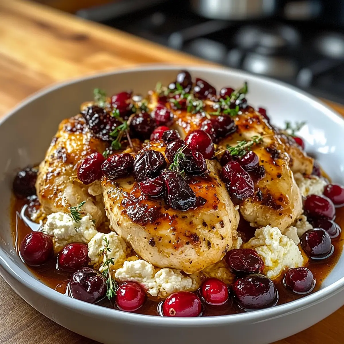 Honig-Cranberry-Hühnchen-Auflauf mit Ricotta-Käse