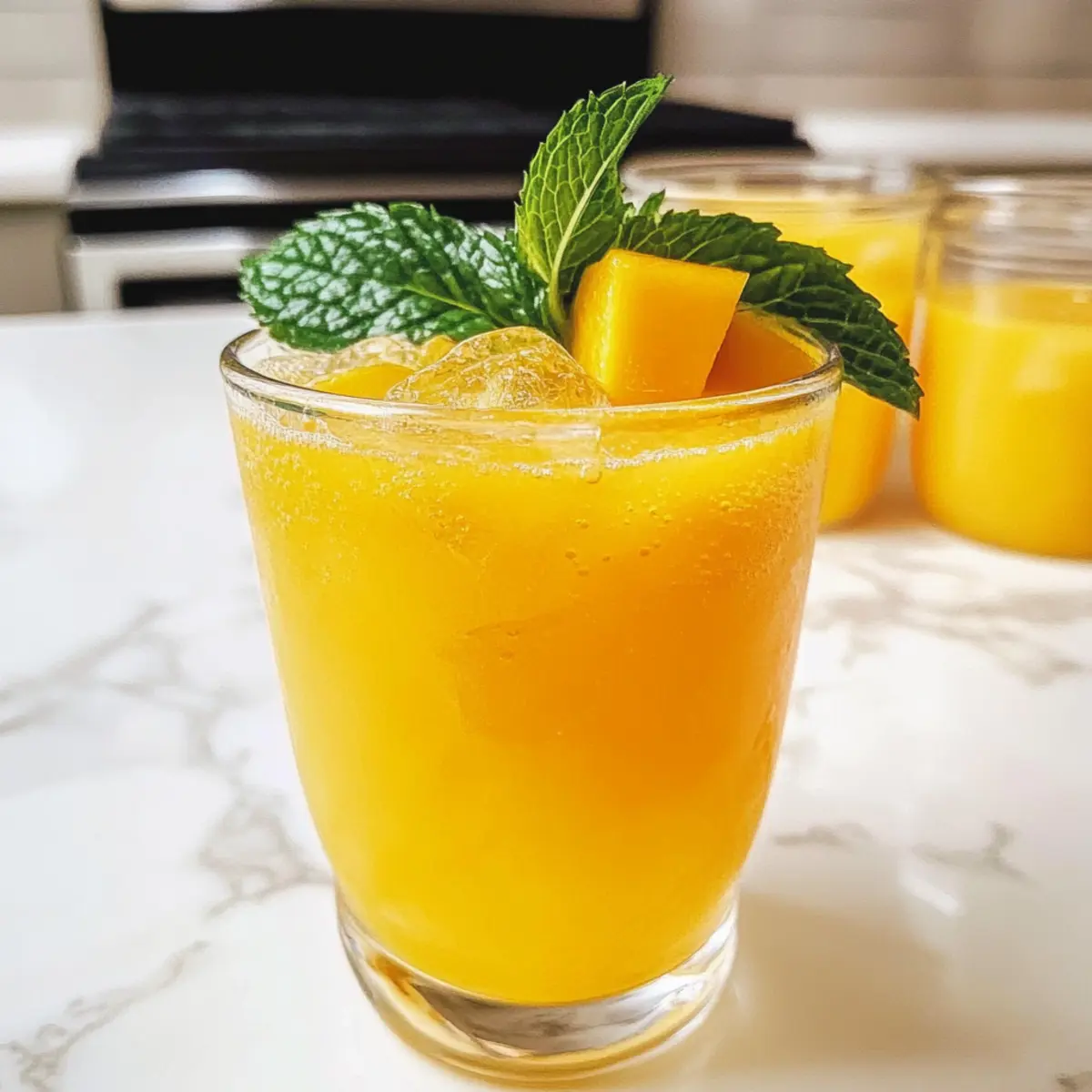 Mango Ingwer Mocktail für einen Frischekick