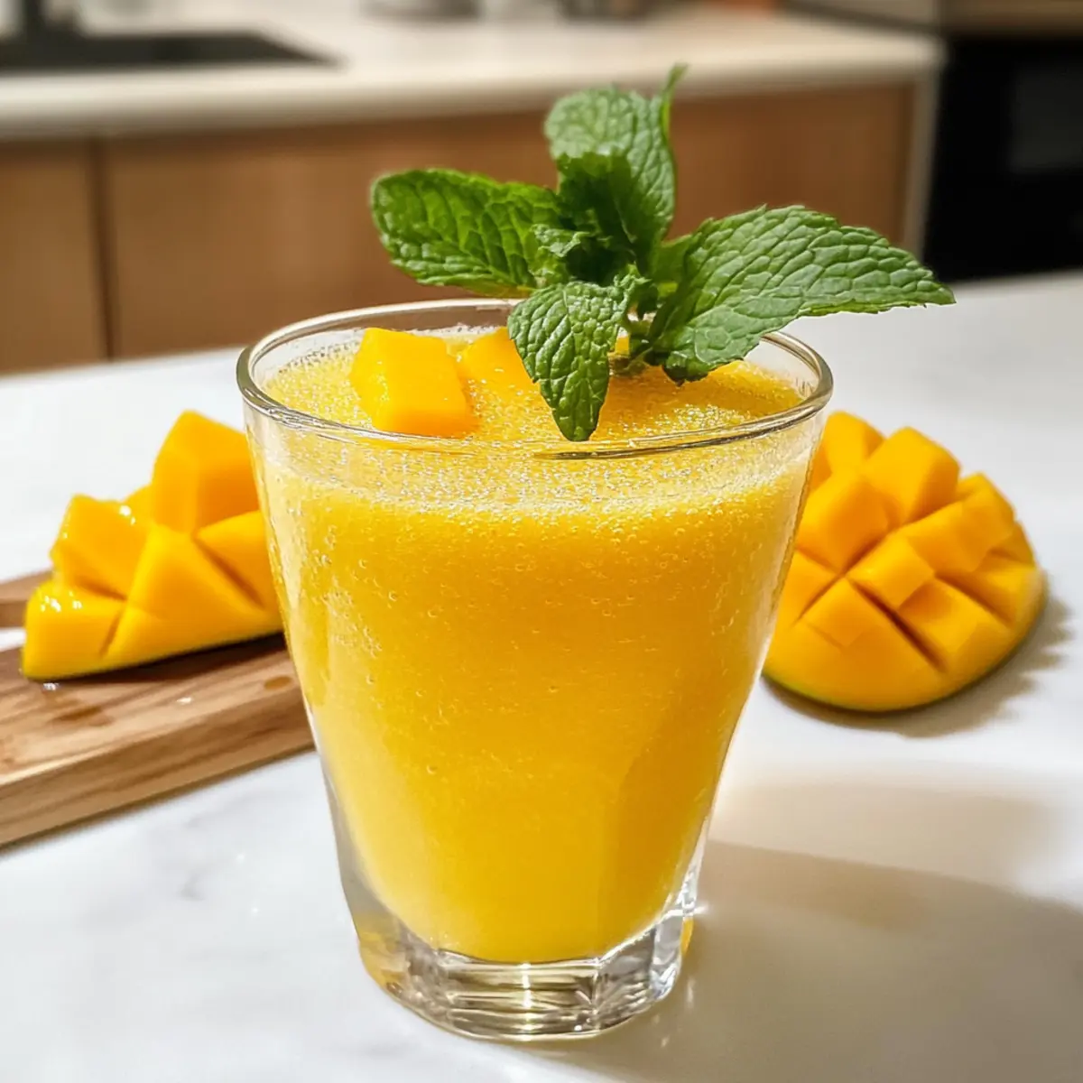 Mango Ingwer Mocktail für erfrischenden Sommergenuss
