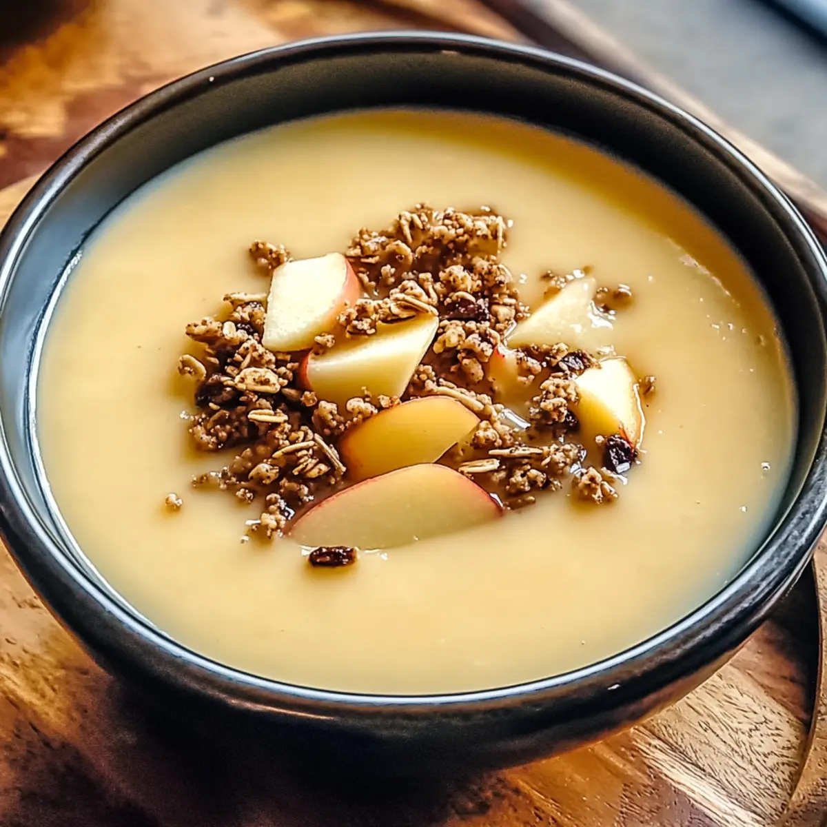 Maple Brie und Cheddar Apfelsuppe für Herbstfreuden