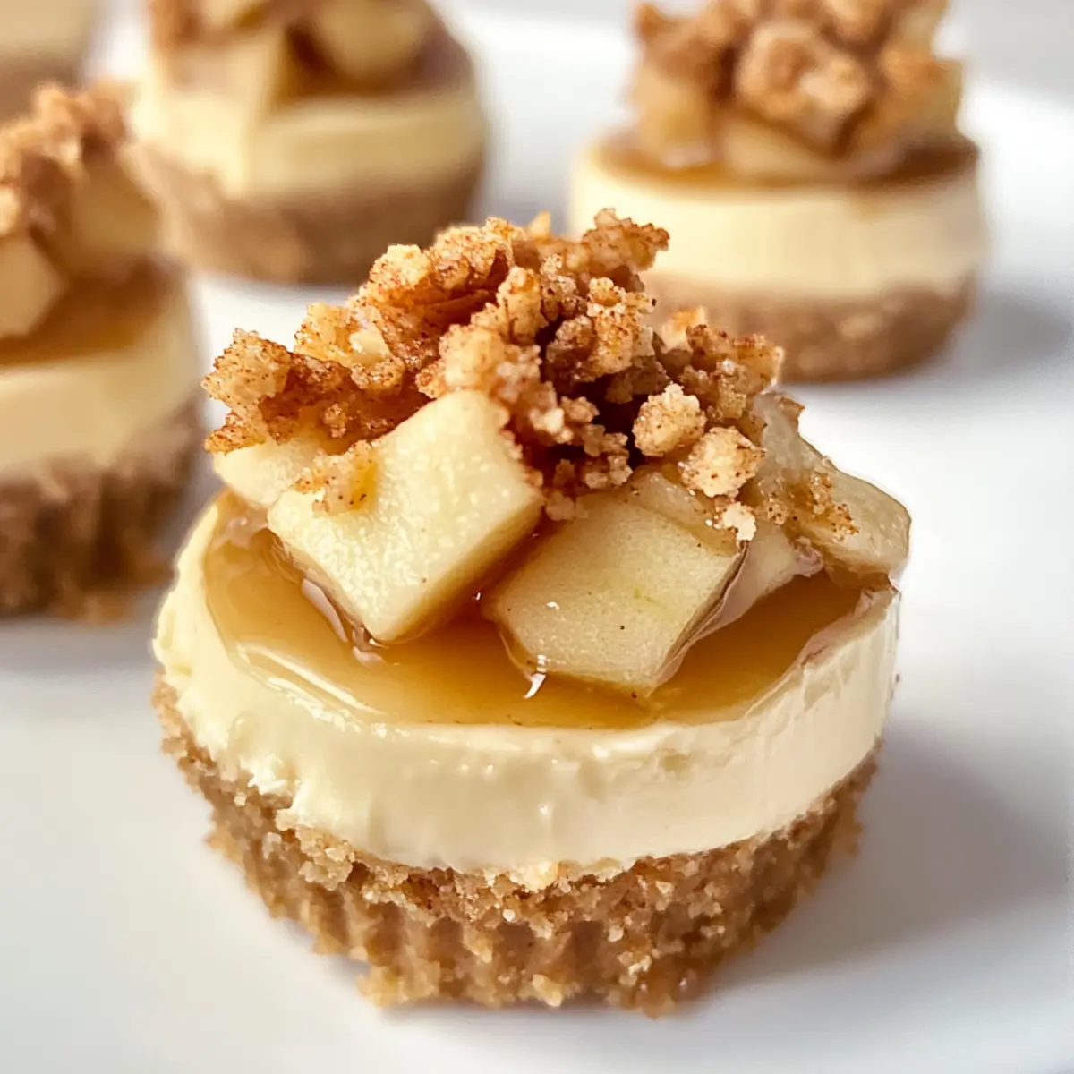Mini Apfel-Karamell-Käsekuchen für den Herbst