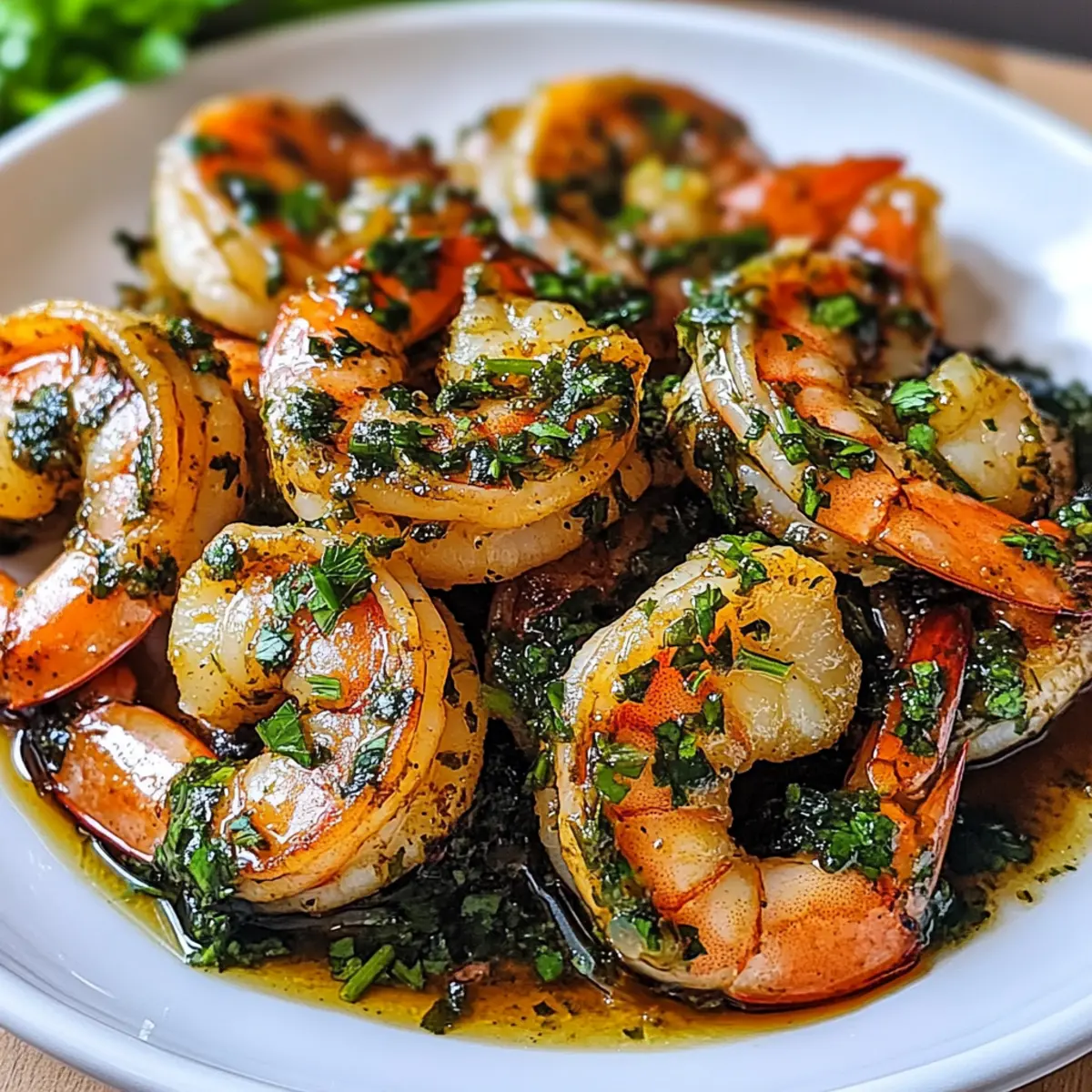 Pfannengebratene Chimichurri-Garnelen für Feinschmecker