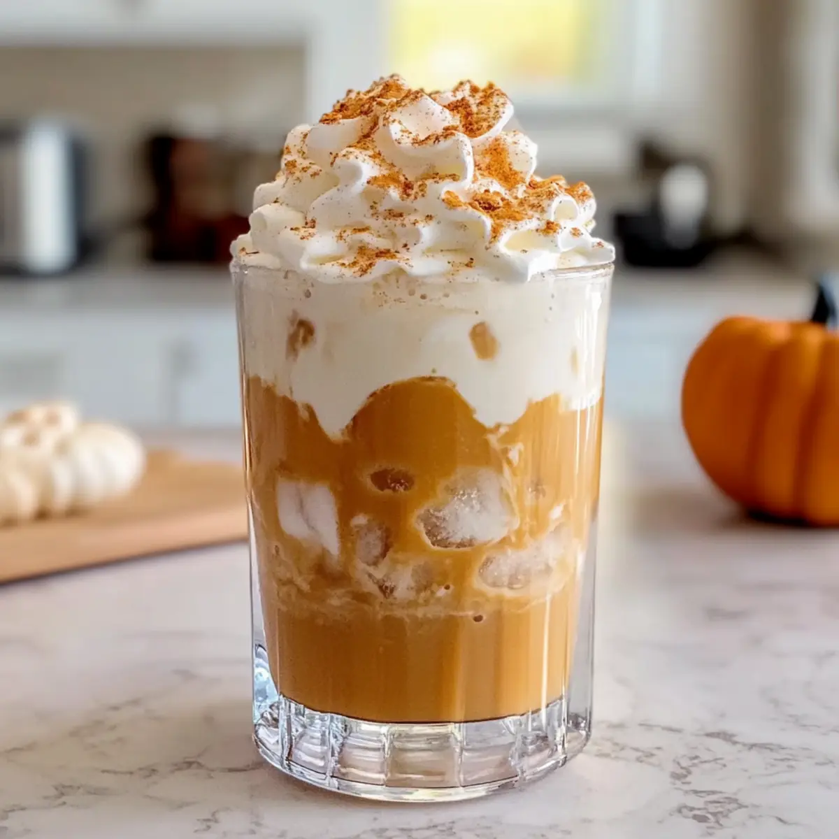 Kürbis Chai Eistee Latte für kuschelige Herbstmomente