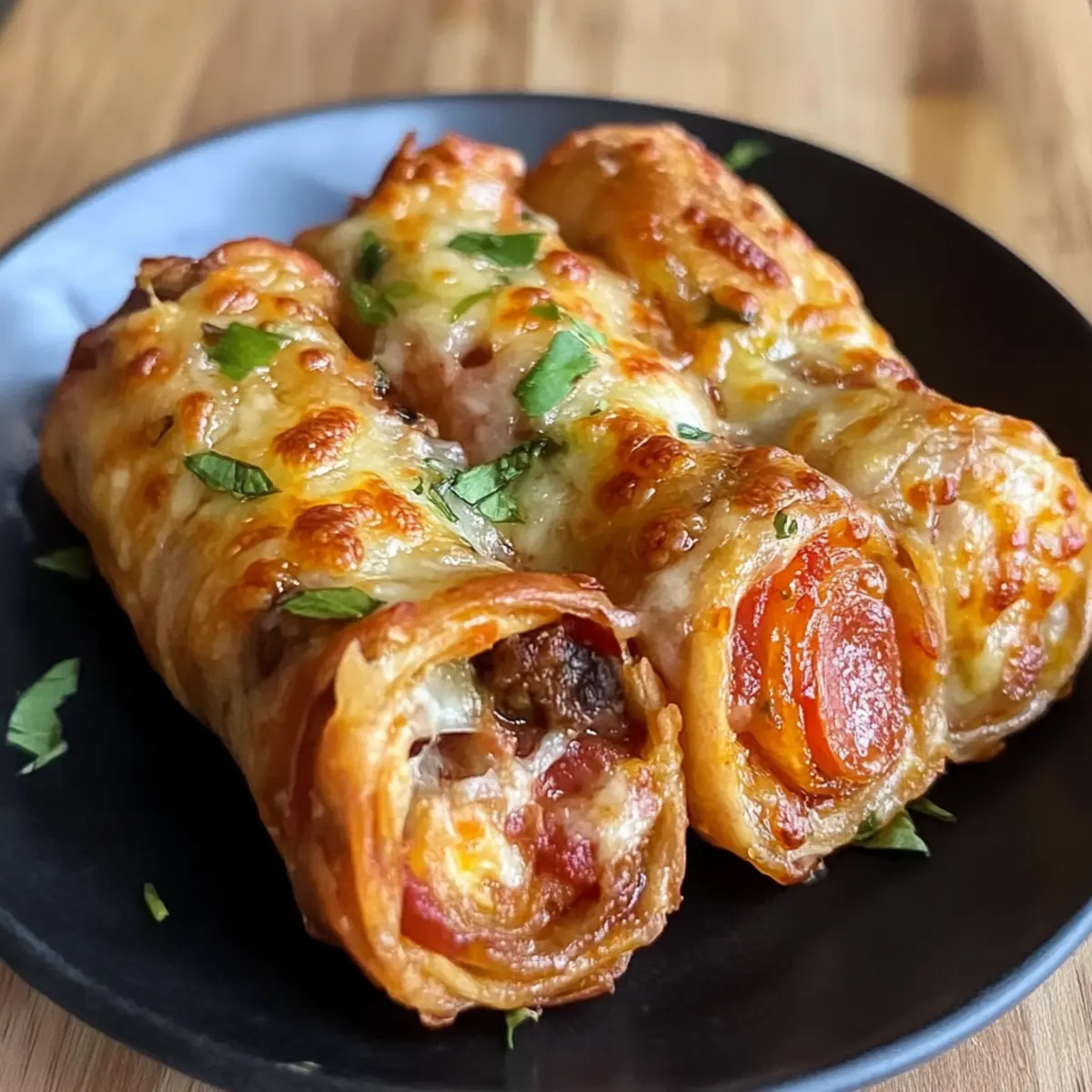Reispapier-Pizza-Rollen: Schnelle Snack-Idee für Zuhause