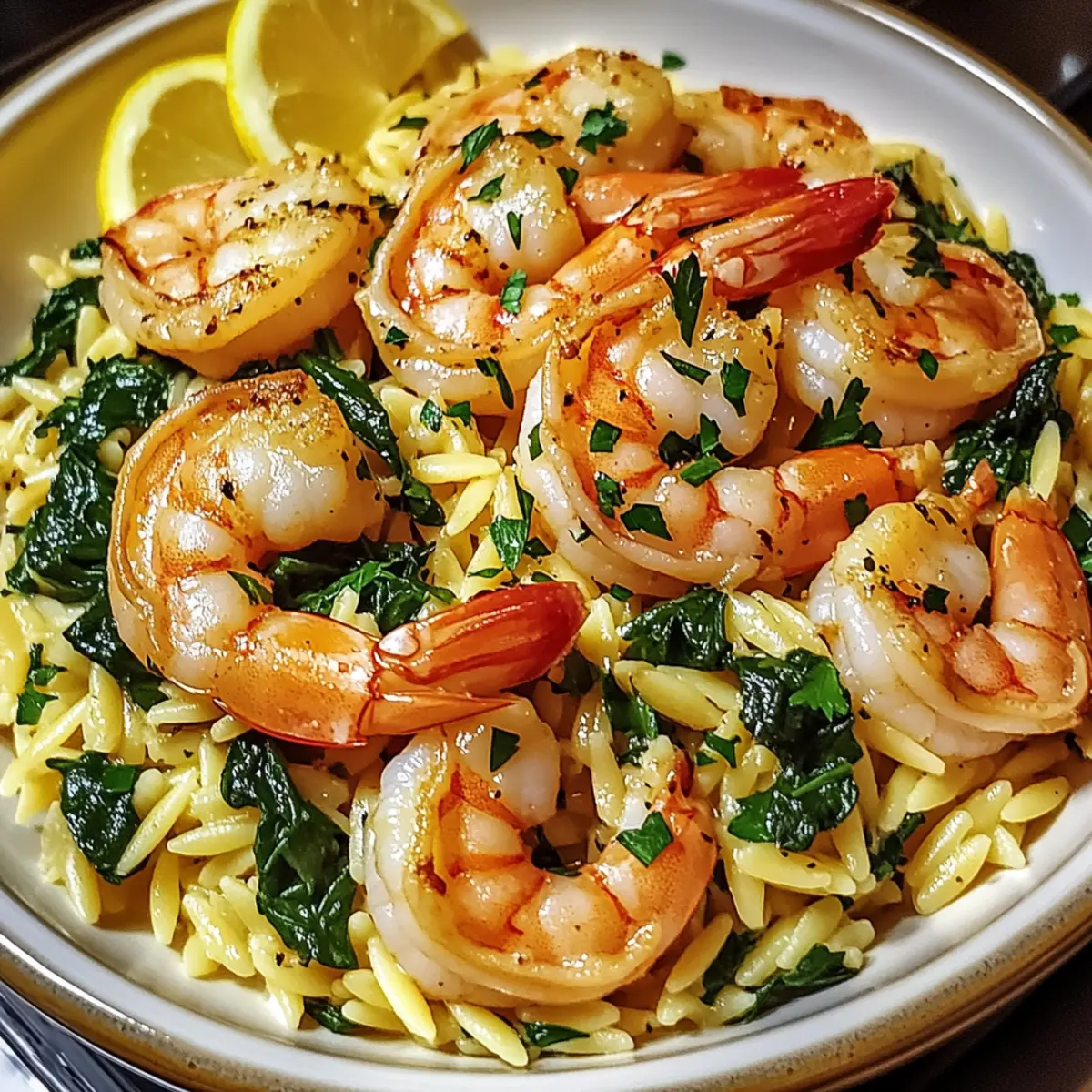 Garnelenorzo in Zitronen-Knoblauchsoße leicht gemacht