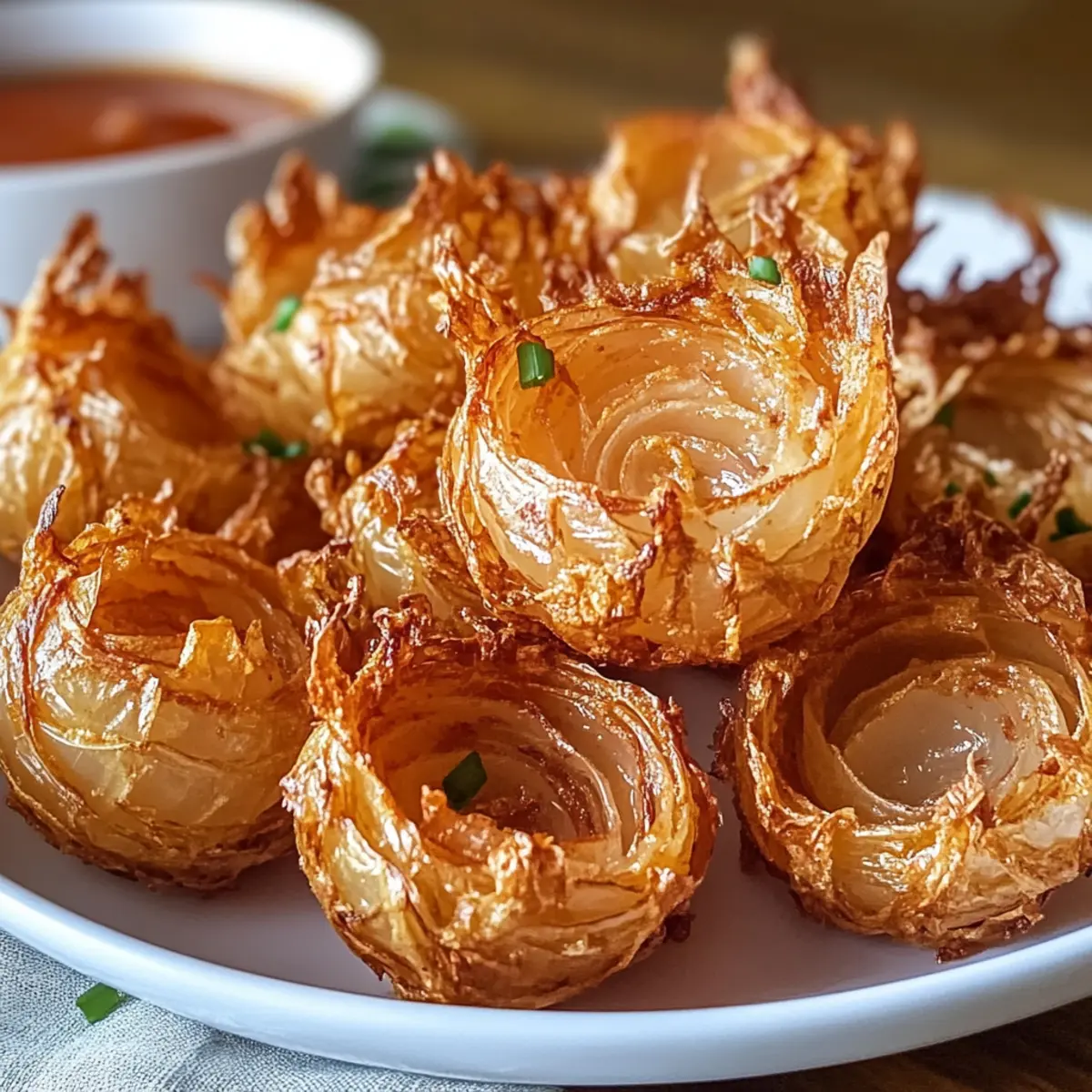 Luftfritteuse Knusprige Mini Blütenzwiebeln Rezept