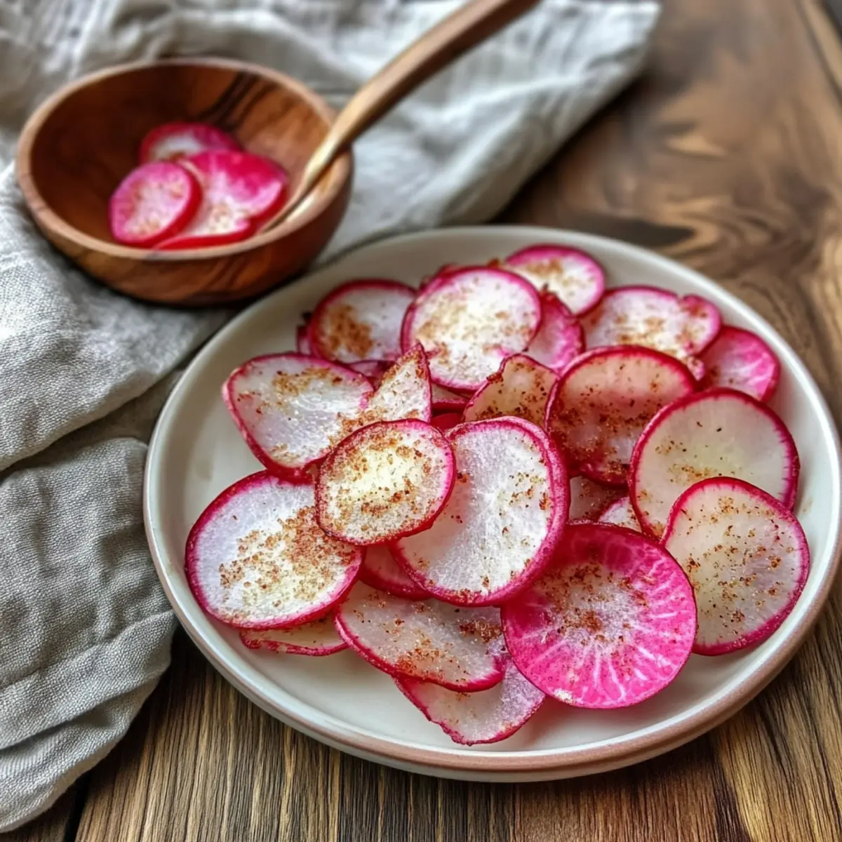 Krosse Airfryer Radieschen Chips für gesunden Snack