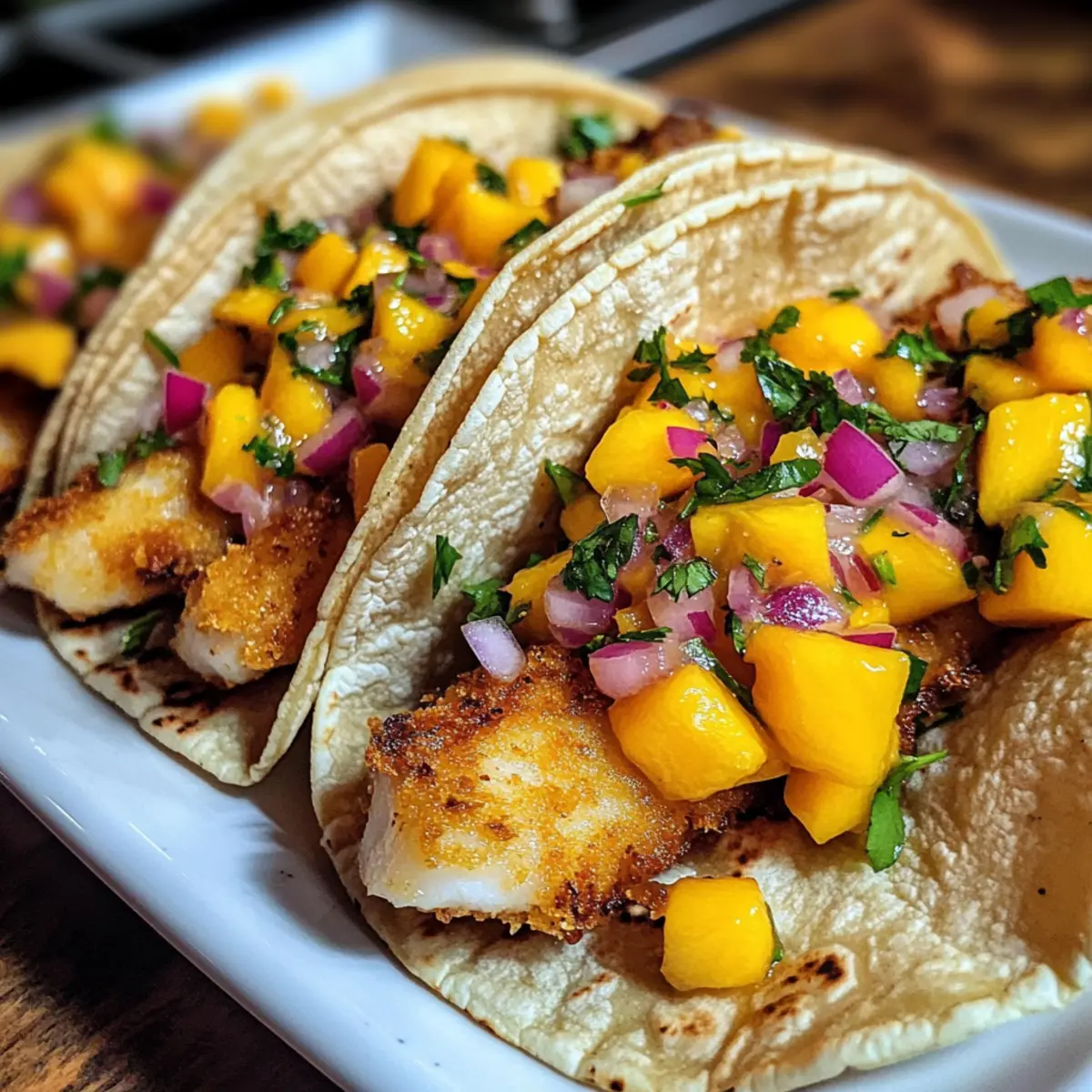 Baja-Fisch-Tacos mit Mango-Salsa genießen
