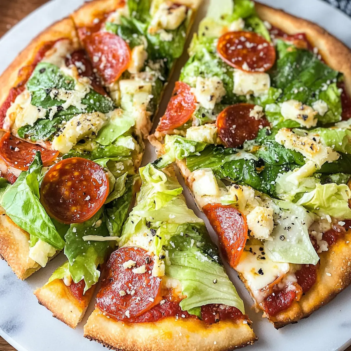 Geniale Caesar-Salat-Pizza für schnellen Genuss