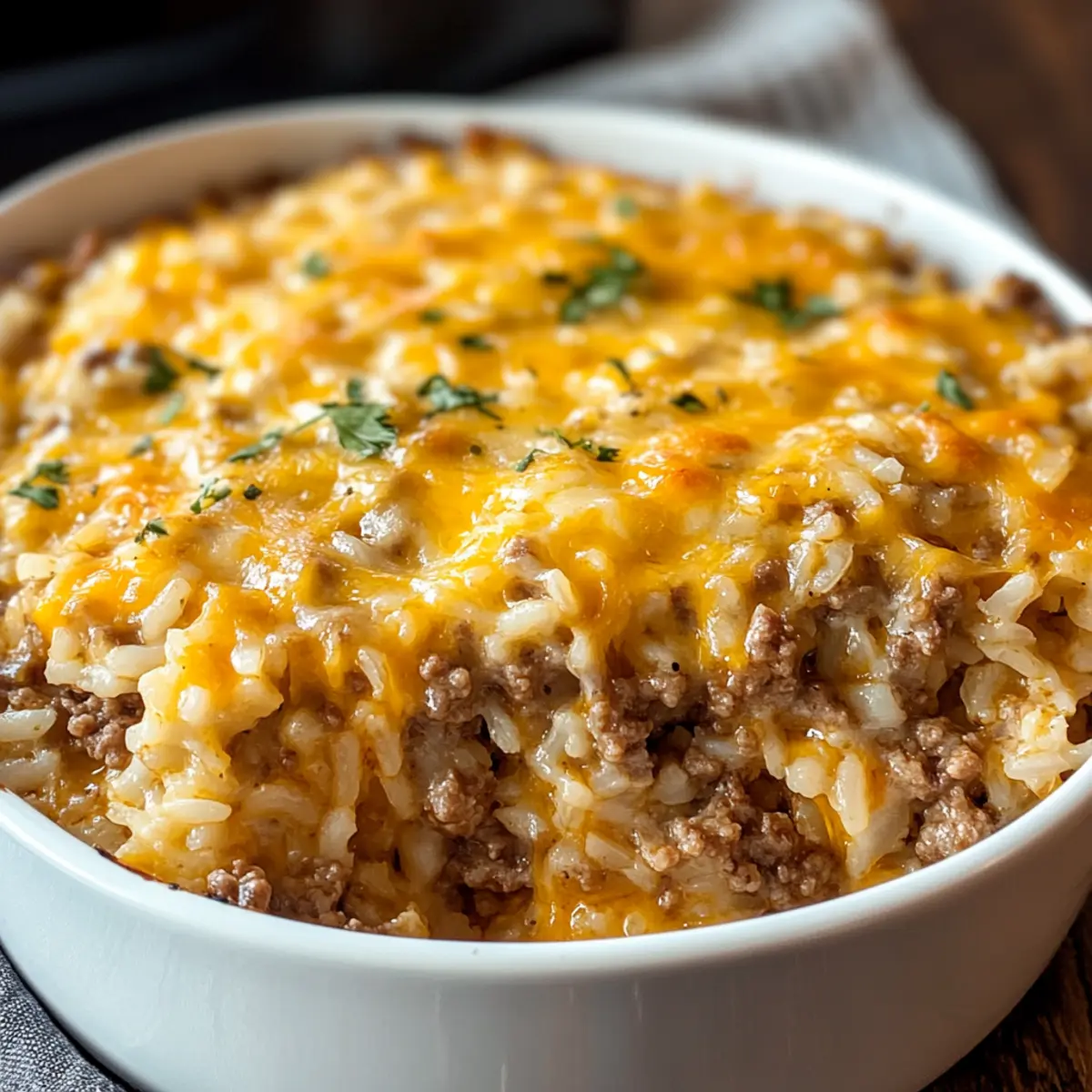 Käse-Hackfleisch-und-Reis-Auflauf für die ganze Familie