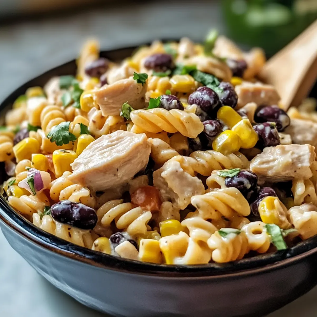 Chipotle Hähnchen Pasta Salat für jeden Anlass