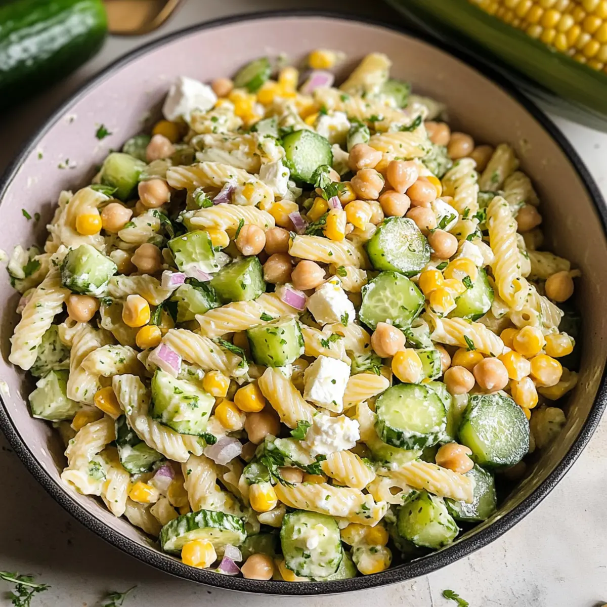 Koriander Limette Nudelsalat für den Sommergenuss