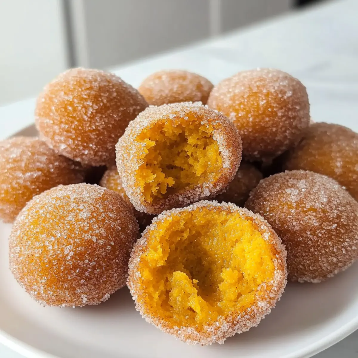 Zimt Zucker Kürbis Donut Löcher für den Herbstgenuss