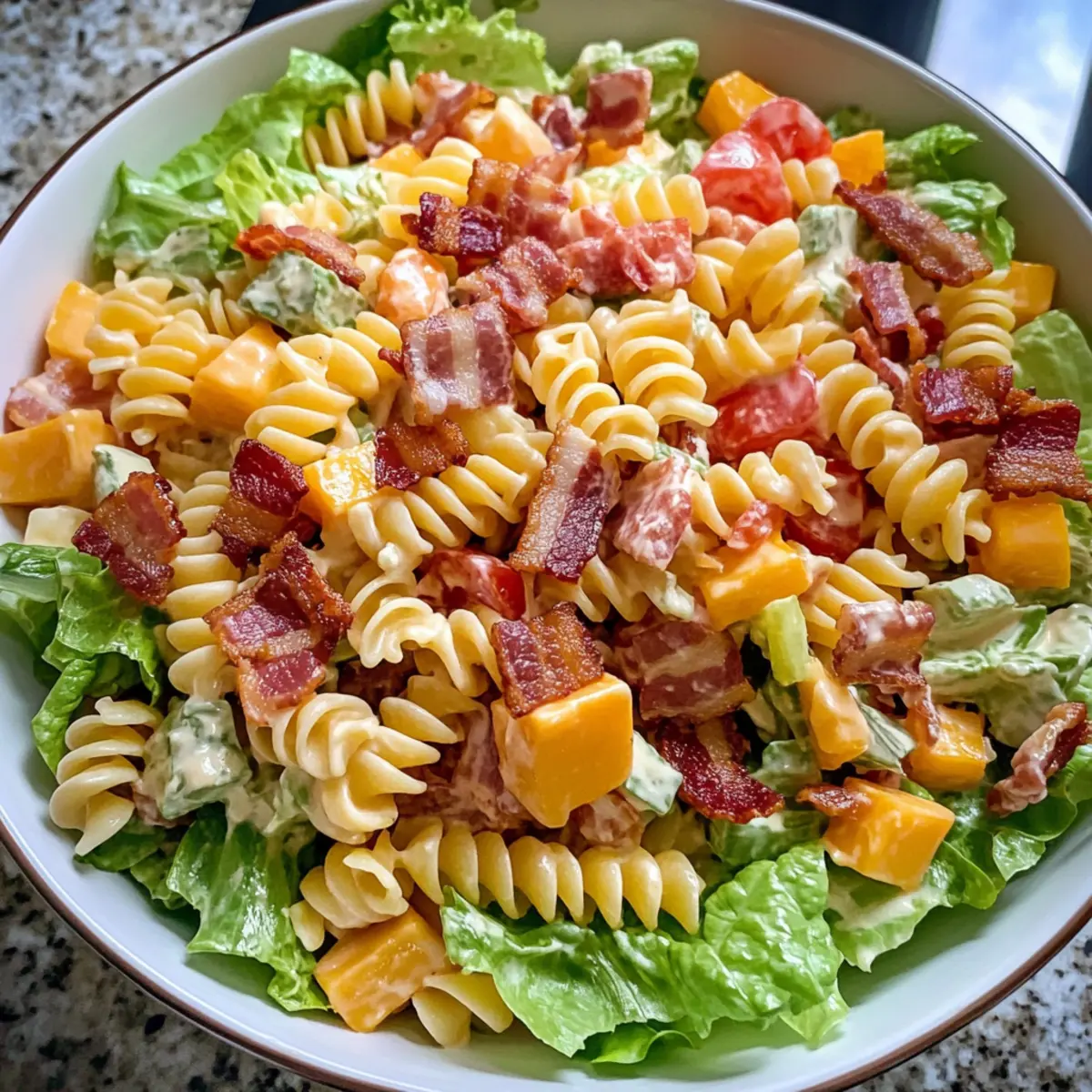 Leckere Club-Sandwich-Nudelsalat für den Sommer