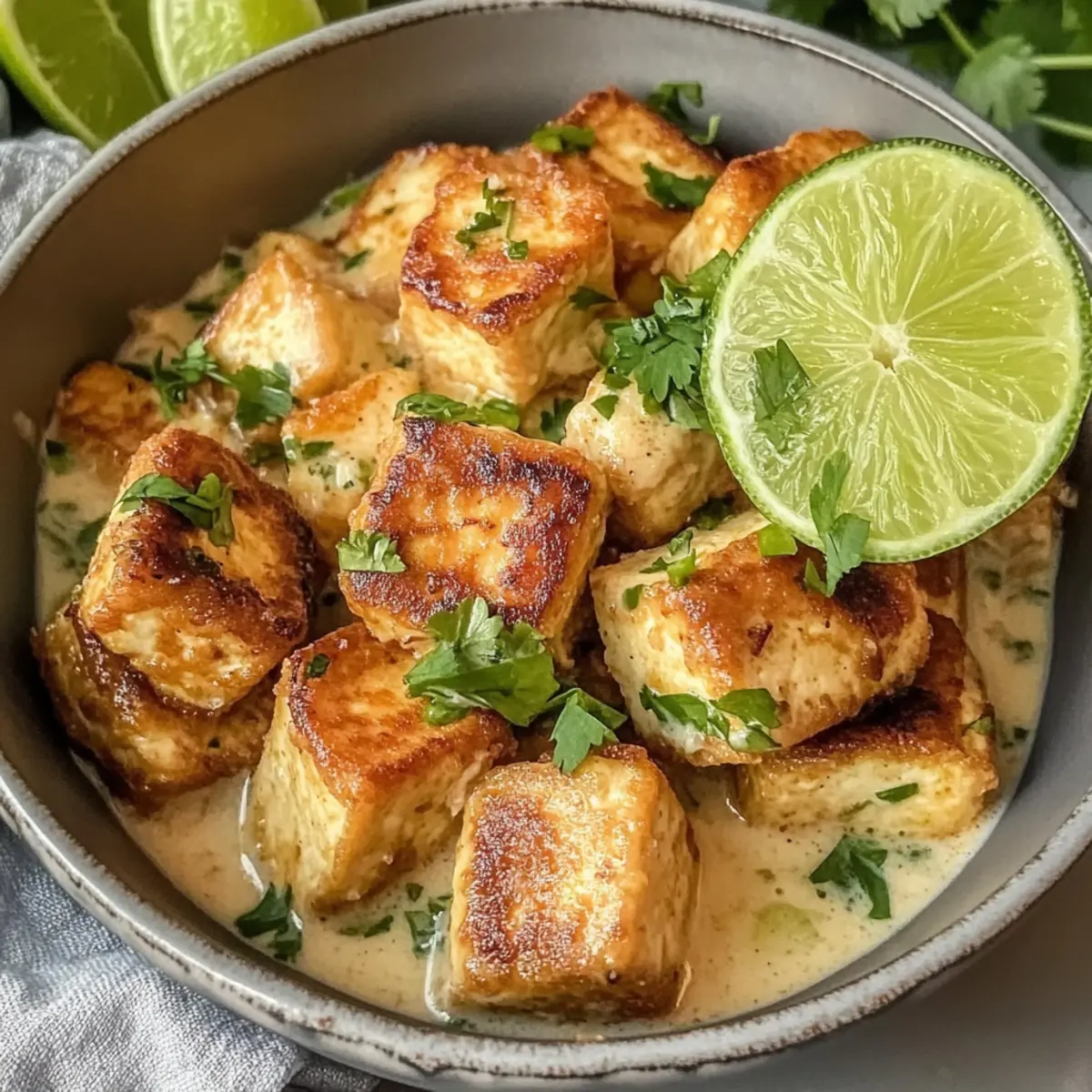 Kokosnuss Limette Tofu für schnelles veganes Kochen