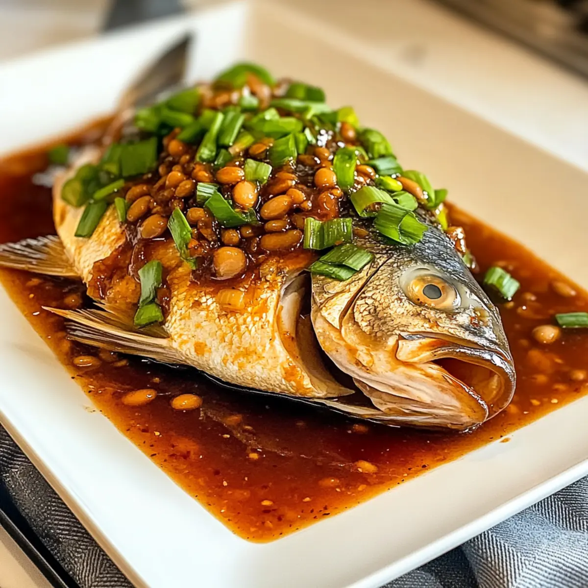 Fisch mit Chili-Bohnen-Sauce für gesellige Abende