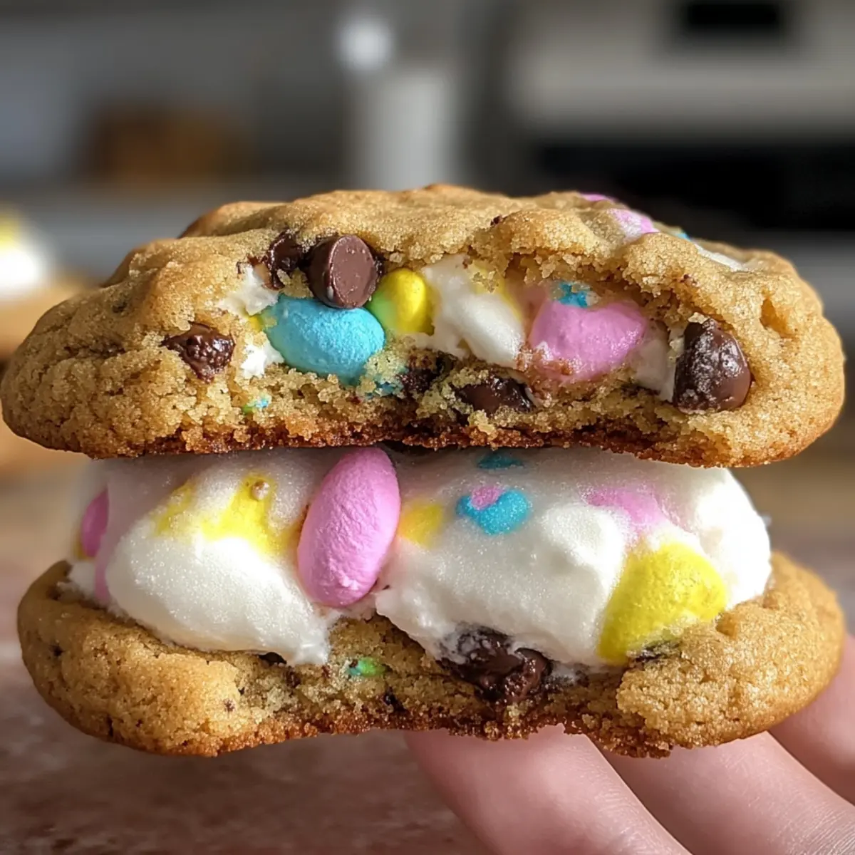 Riesen-Schokoladenstückchen mit Peeps backen