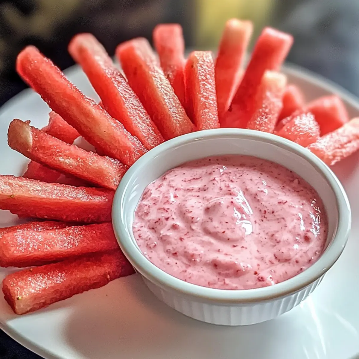 Gesunde Wassermelonensüdsteaks mit Erdbeer-Dip