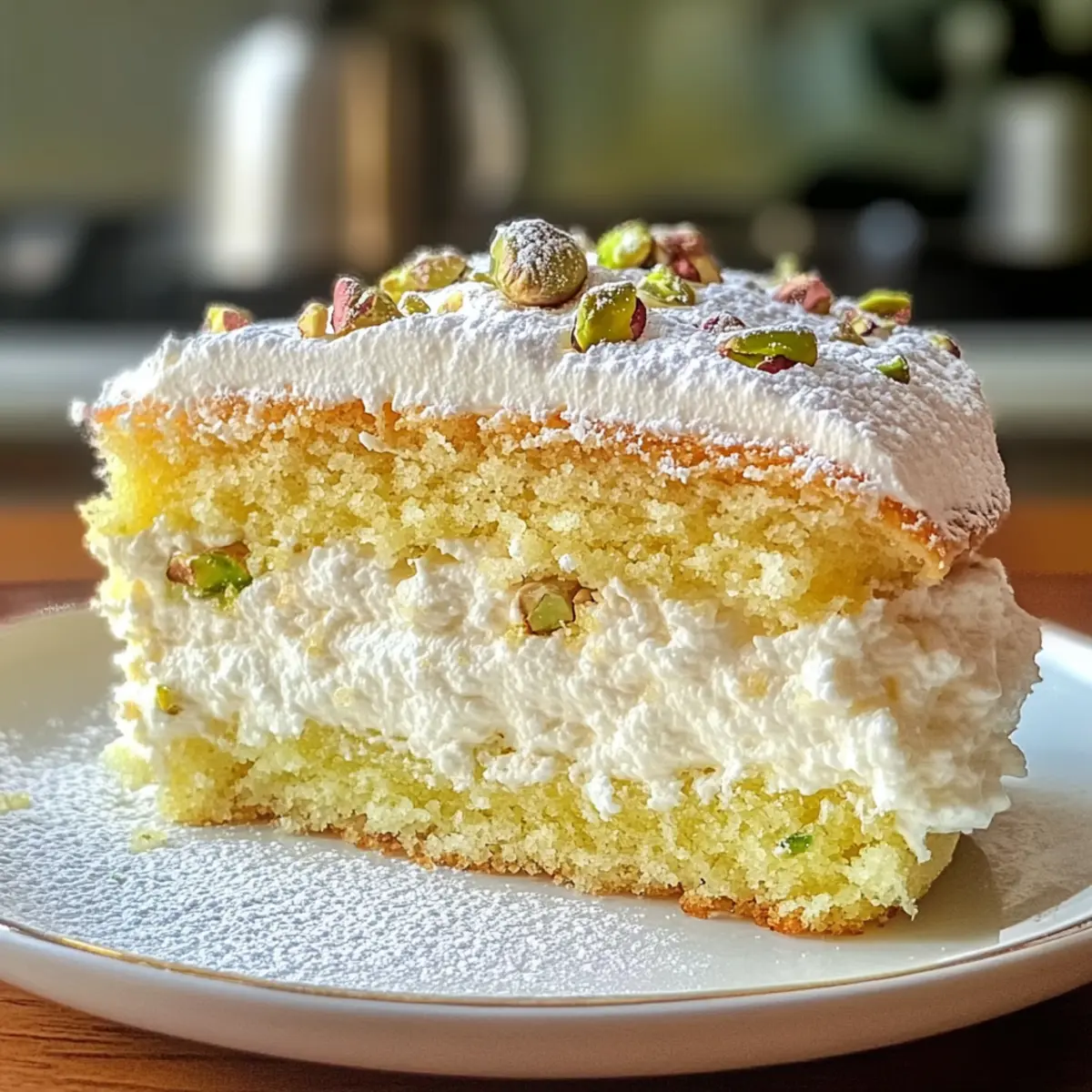 Zitronen-Pistazien-Ricotta-Wolkentorte leicht gemacht